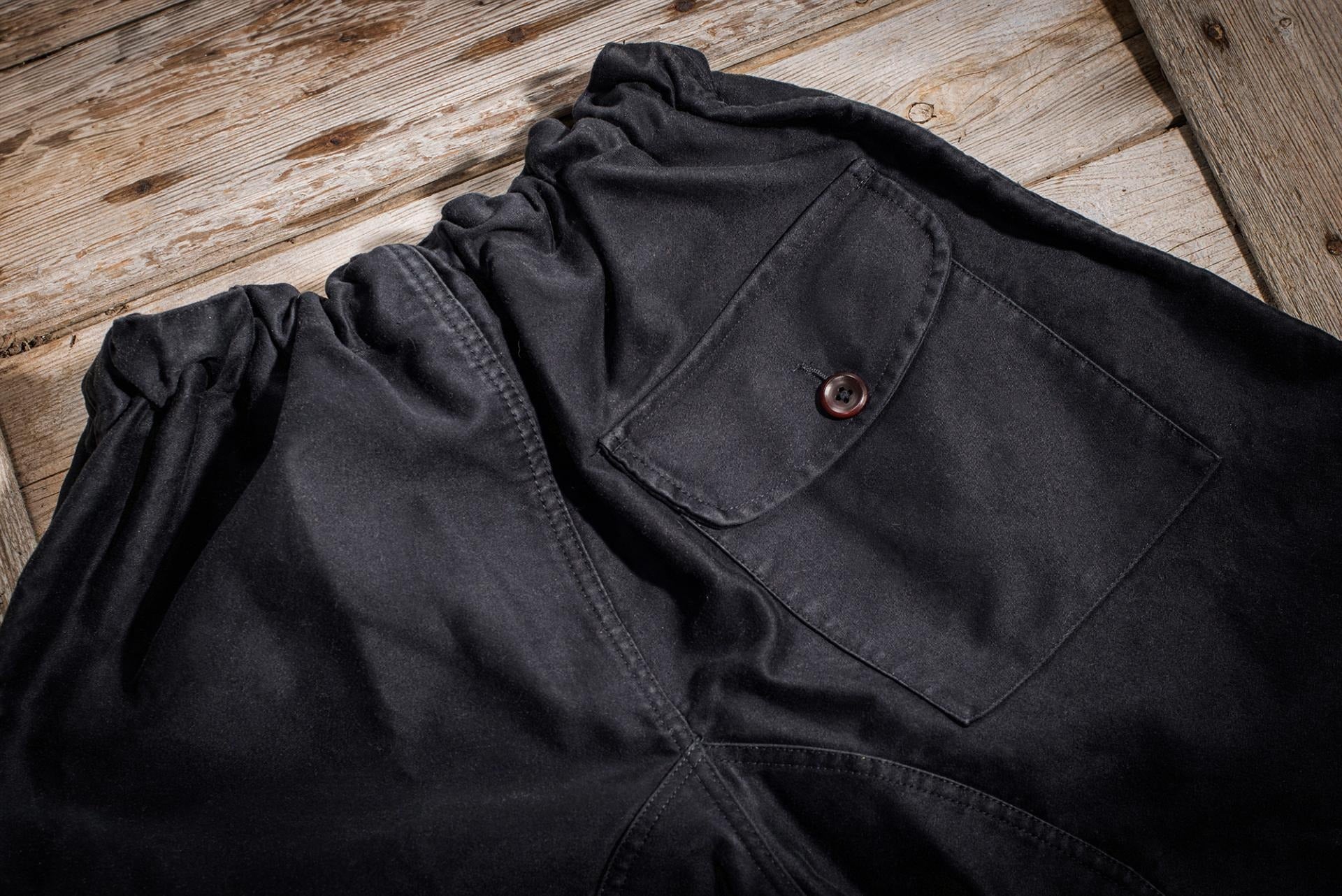 LE PANTALON SUBMARINER MOLESKINE - BLACK STONED