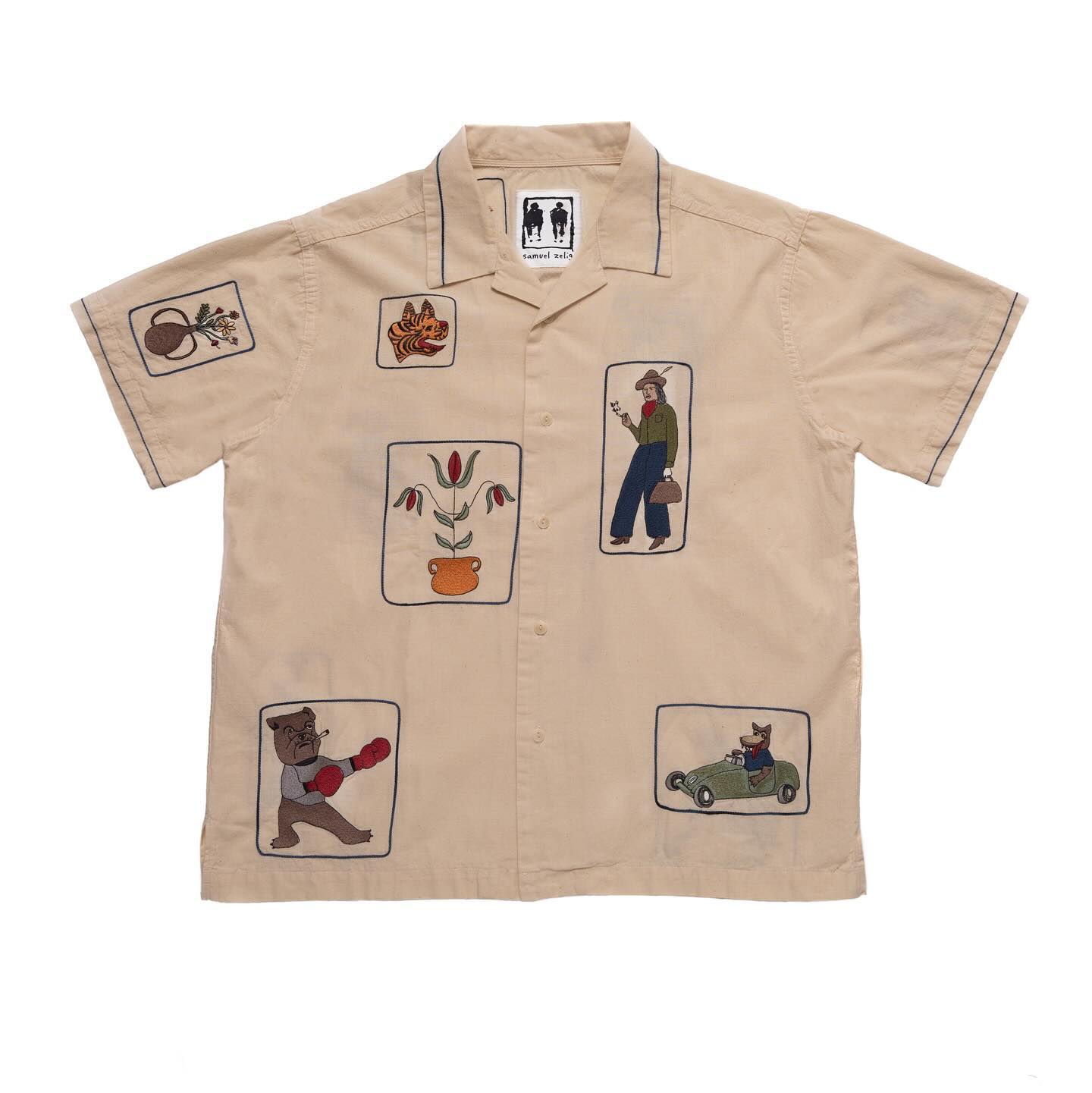 COLLAGE CAMP SHIRT - NATURAL TINT