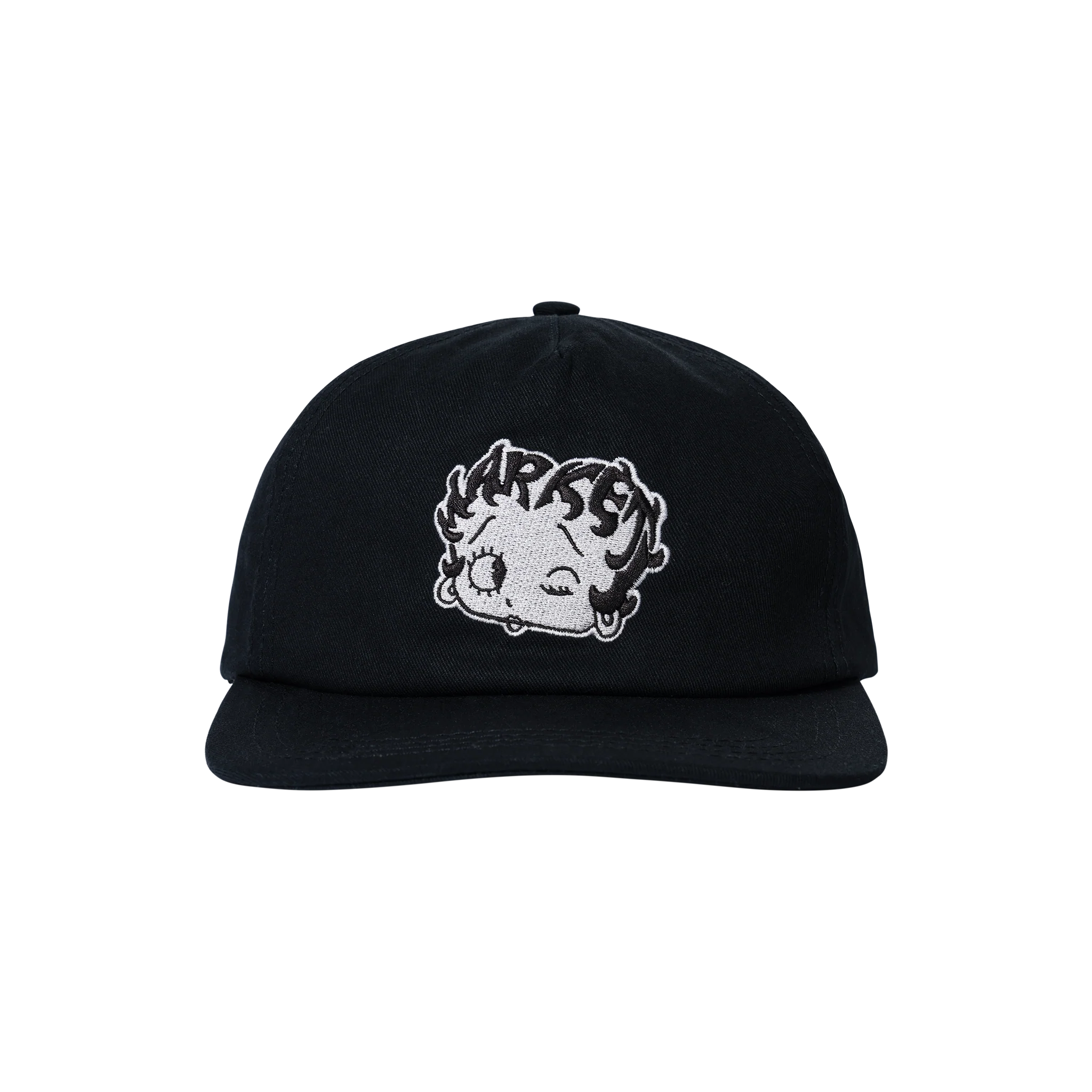 BETTY BOOP MASCOT 5 PANEL HAT - BLACK