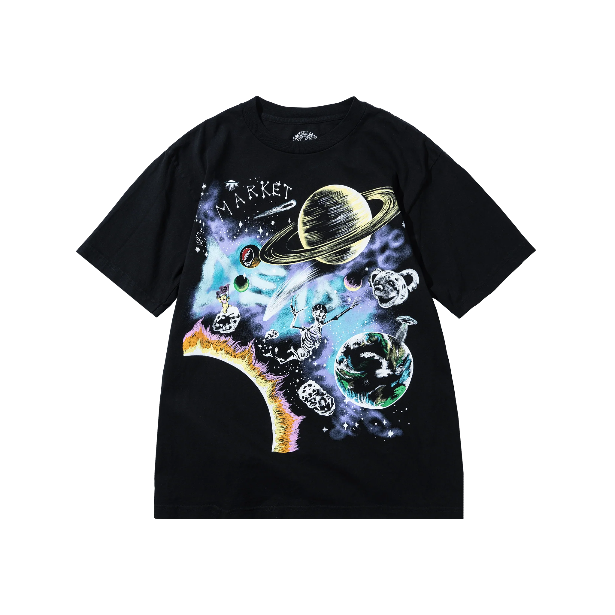 GRATEFUL DEAD SOLAR SYSTEM T-SHIRT - BLACK