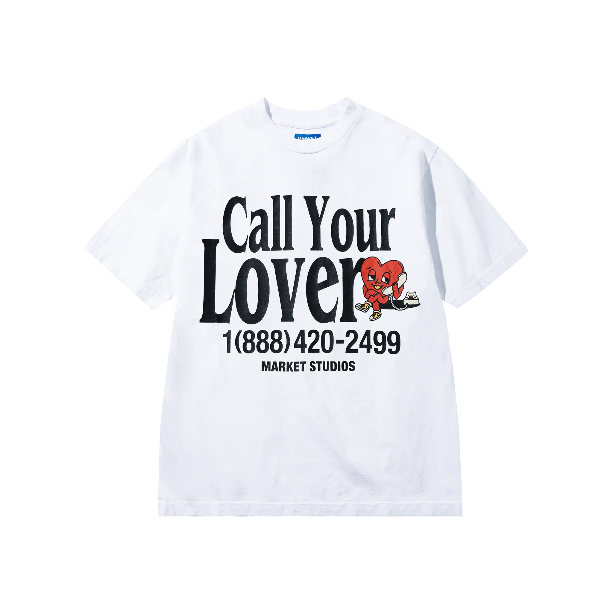 CALL YOUR LOVER T-SHIRT - WHITE