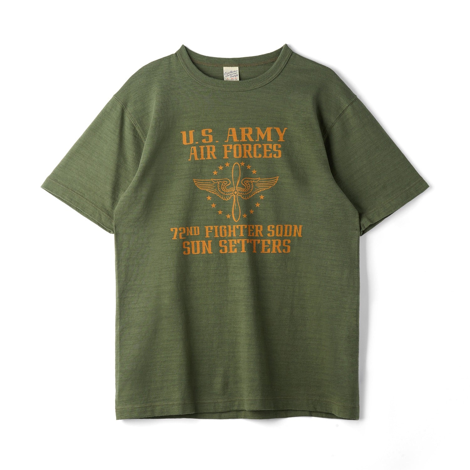 BR79562 SLUB YARN T-SHIRT 72nd FIGHTER SQ - OLIVE