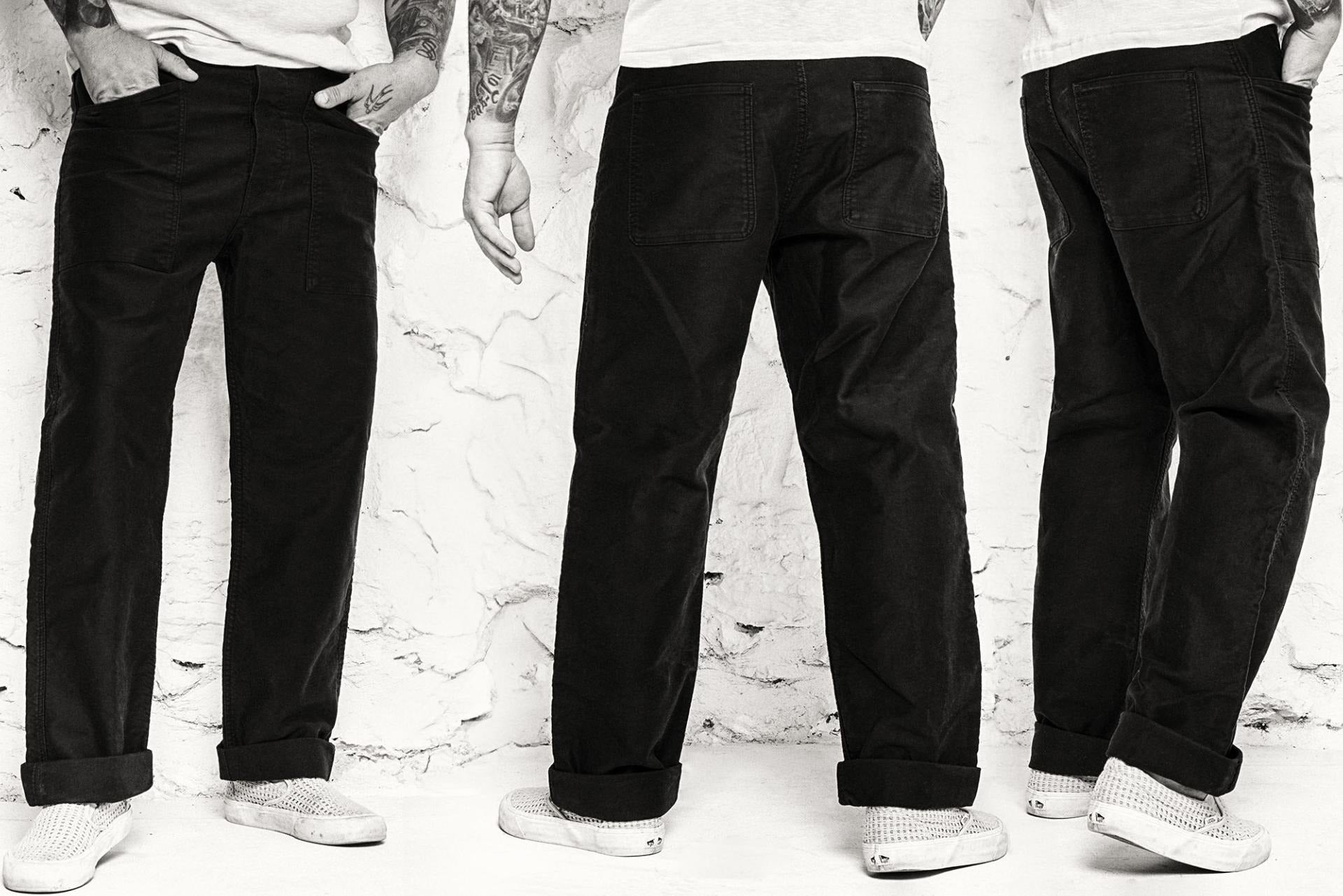 LE PANTALON "PENITENCIER" MOLESKINE - NOIR