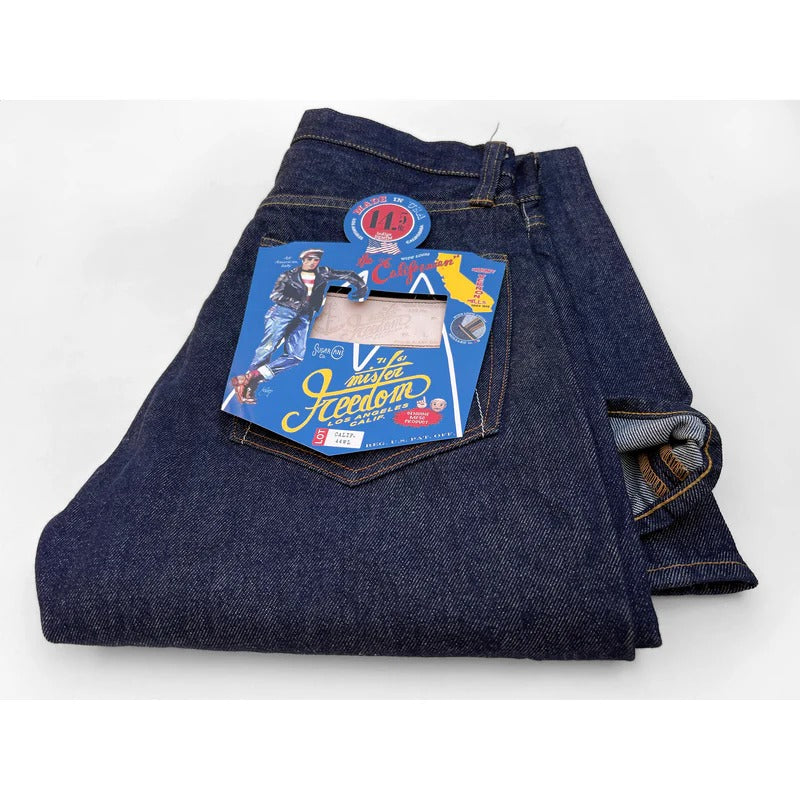 CALIFORNIAN LOT.44WL "WIDE LOOM" PLAIN BACK - INDIGO