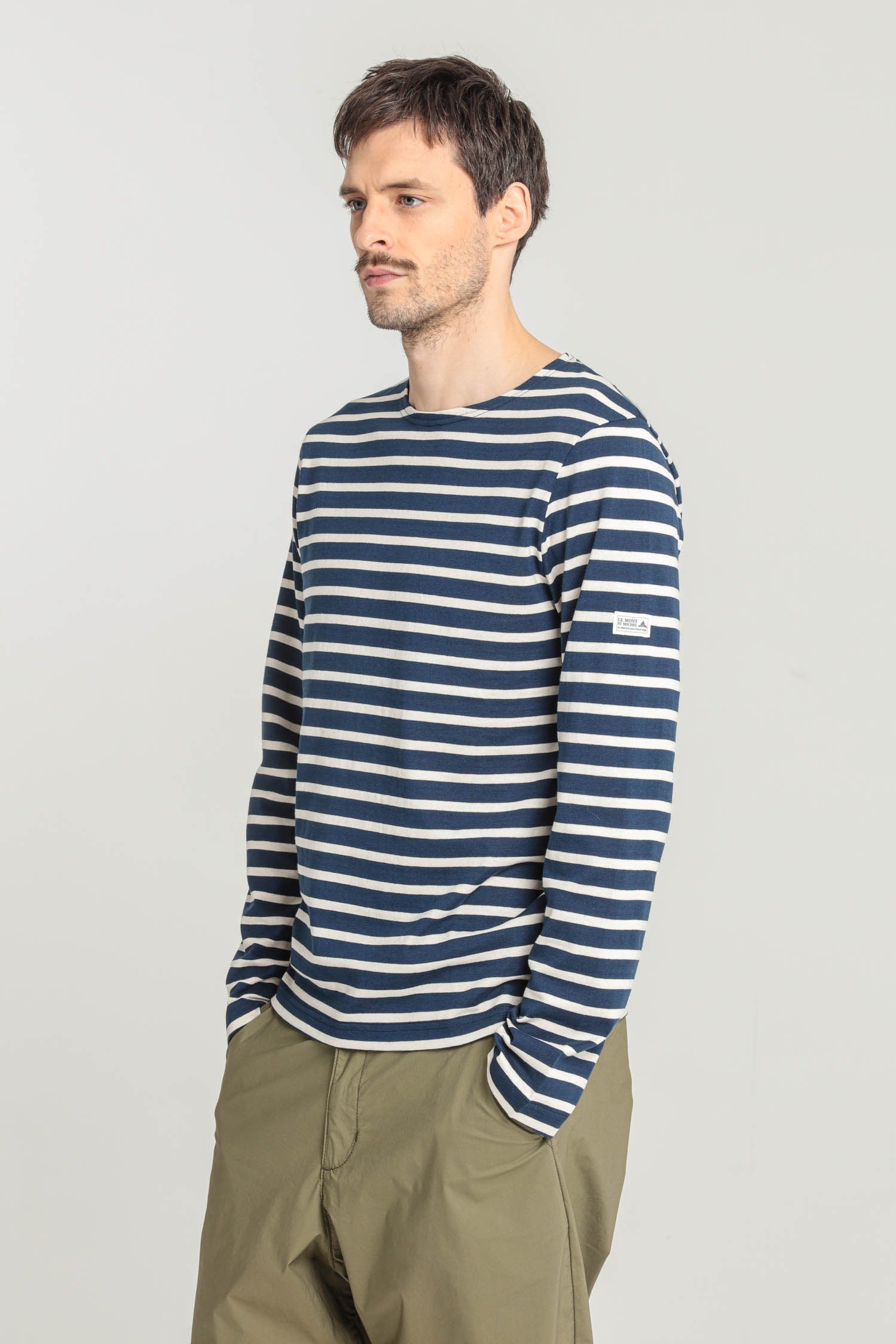 Thurin – Marinière with long sleeves - NAVY/OFF WHITE