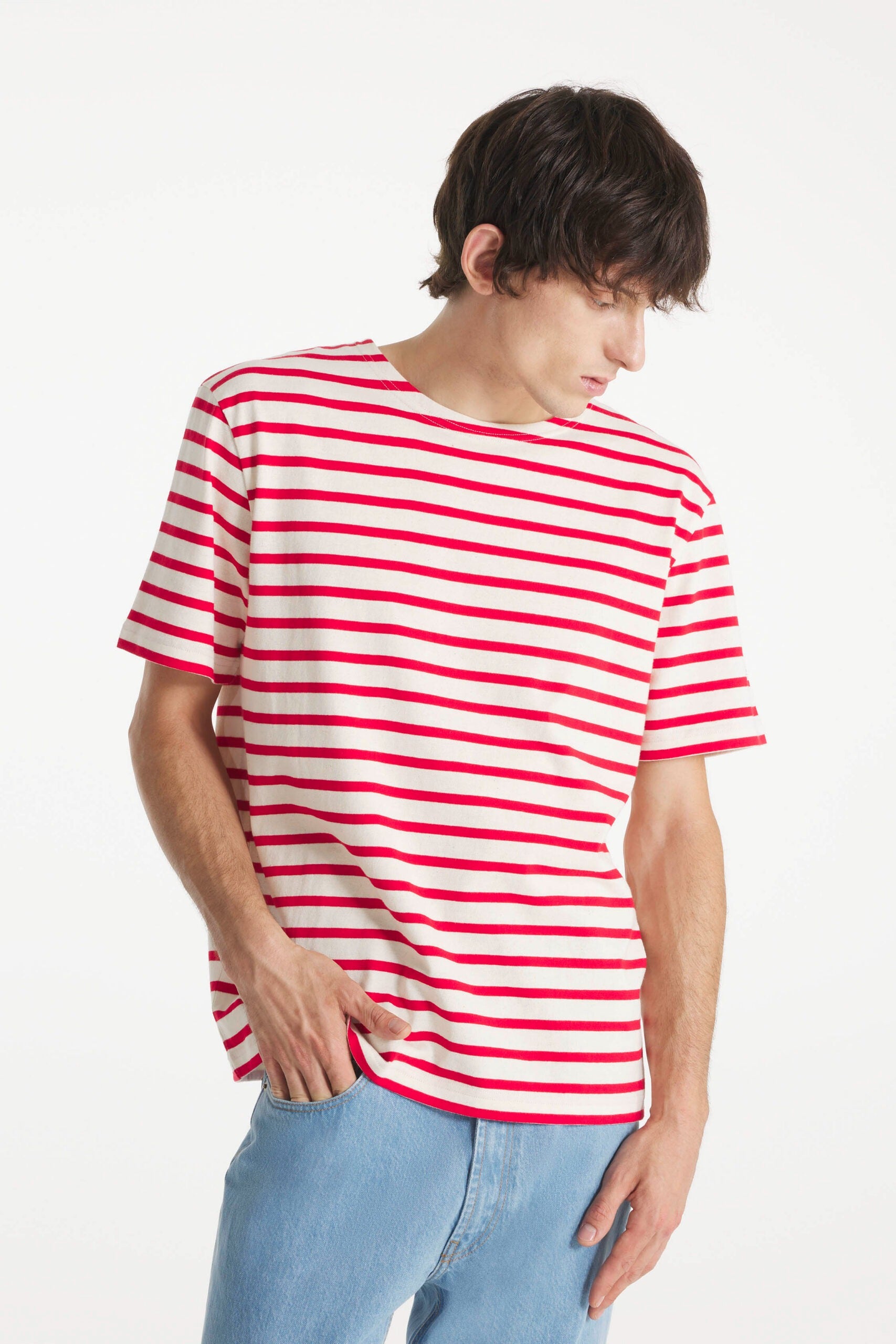 Thibalt – Short-sleeved sailor - OFF WHITE/RED