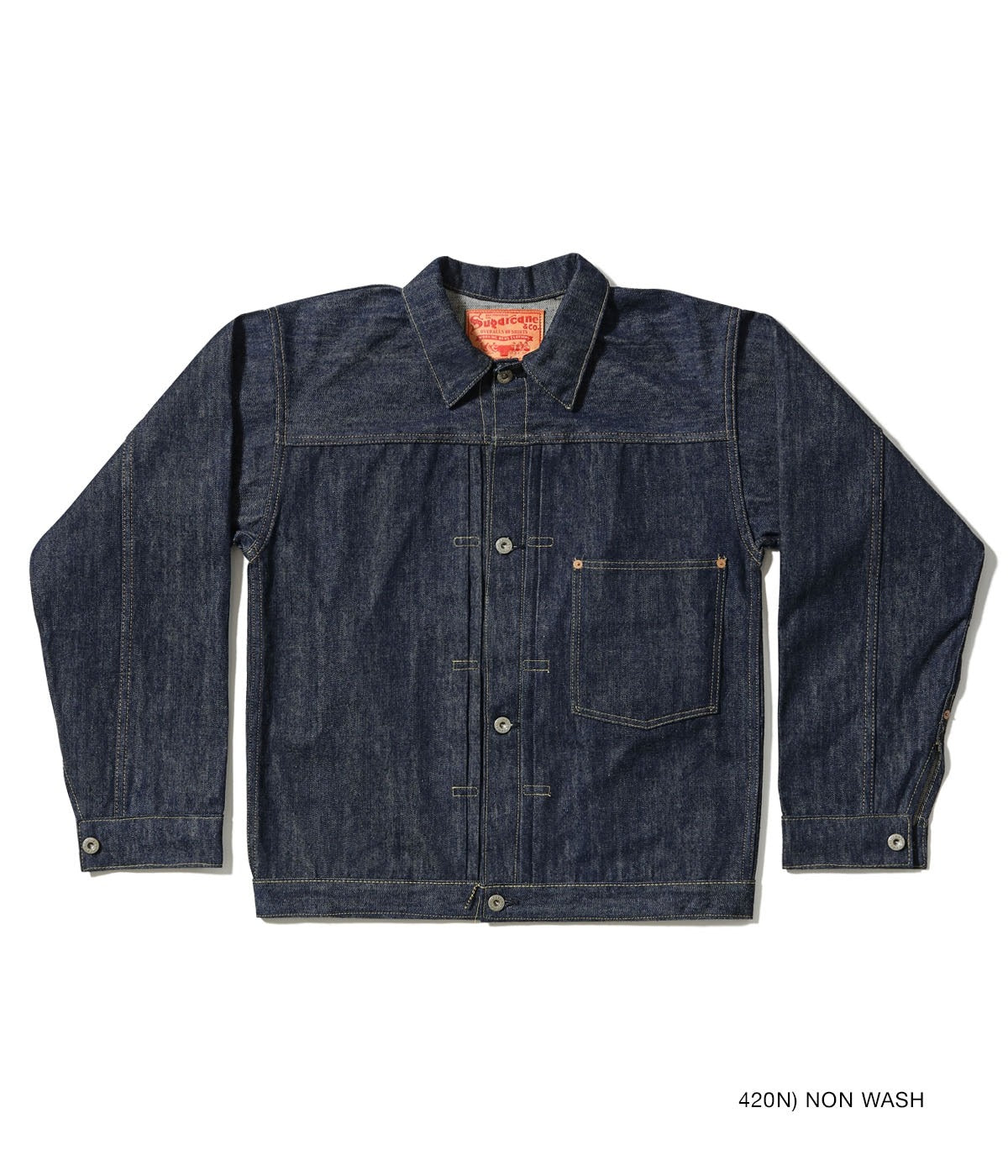 SC19010 SUGAR CANE Super “Denim” Collectibles #10 14oz. BLUE DENIM BLOUSE “S1945” MODEL - INDIGO