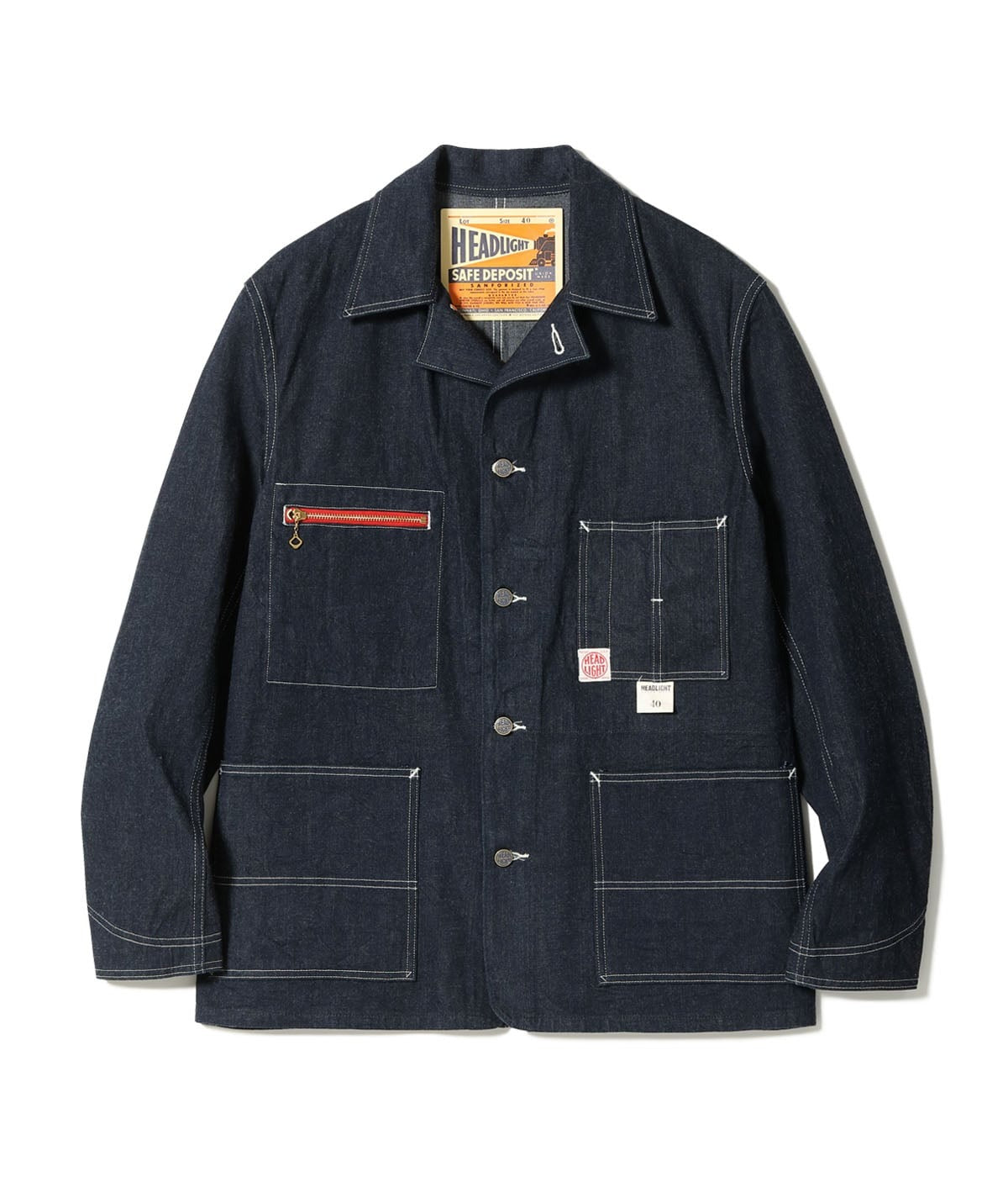 HD15711 HEADLIGHT 11oz. BLUE DENIM WORK COAT - INDIGO