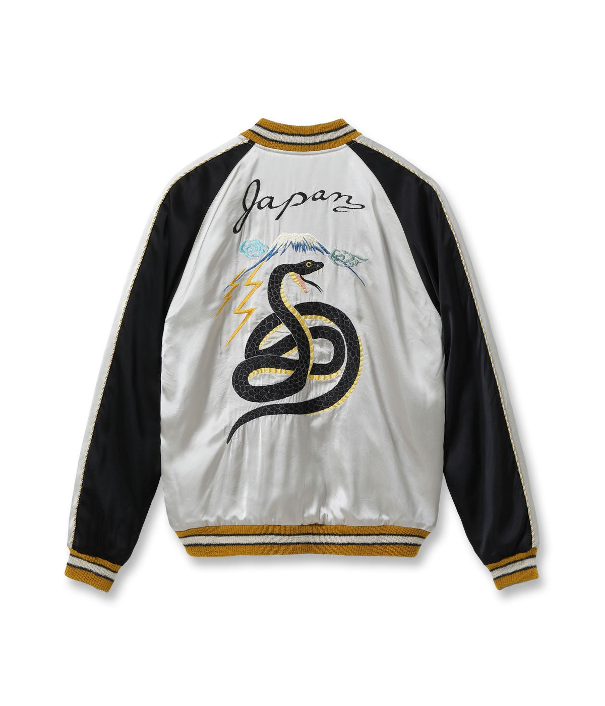 TT15808-190 Acetate Souvenir Jacket TOYO ENTERPRISE 60th Anniversary Special Edition “BLACK SNAKE” × “RED SNAKE” - BLACK/RED