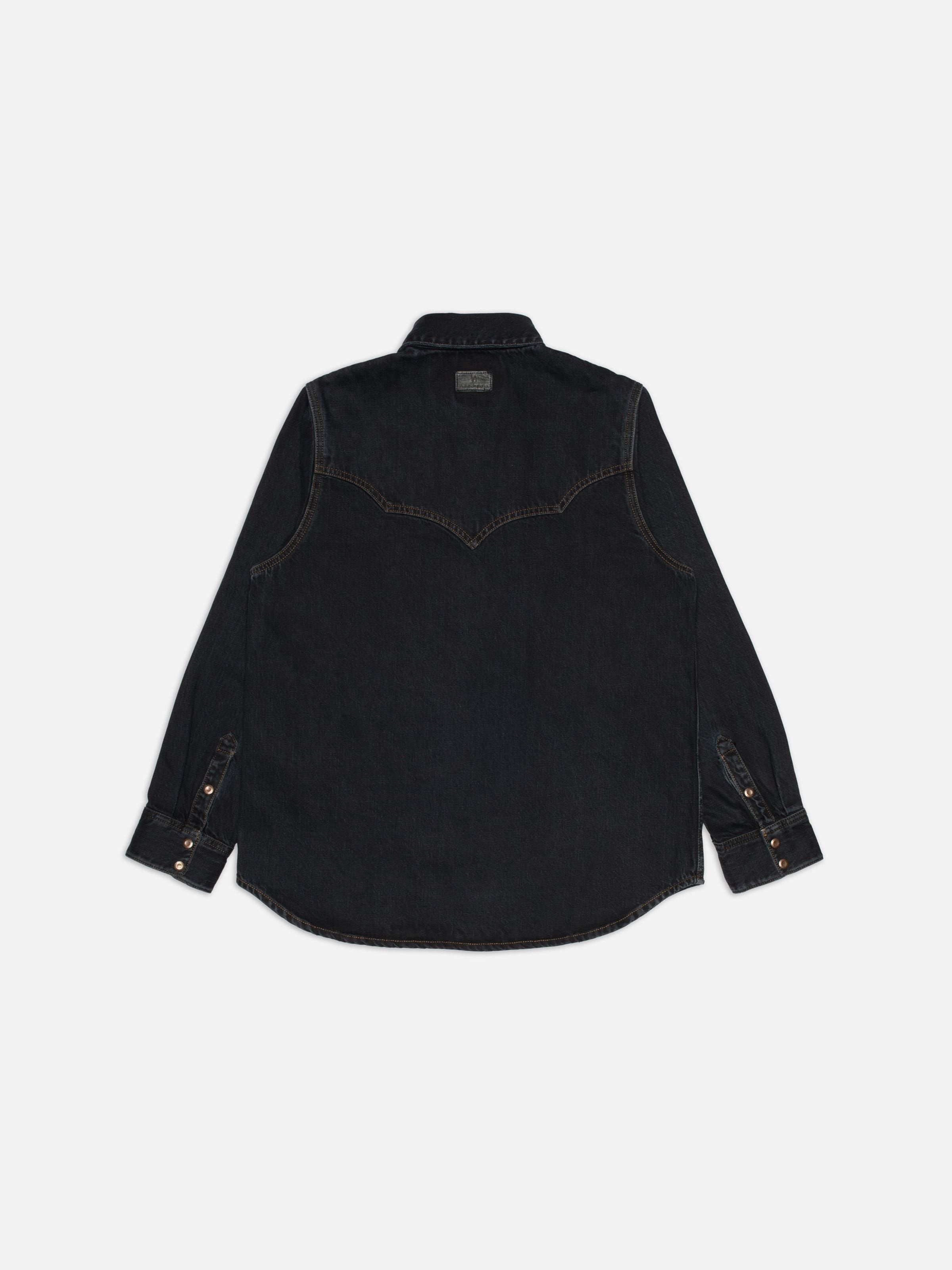 Lotta Western Cut Denim Shirt - Black