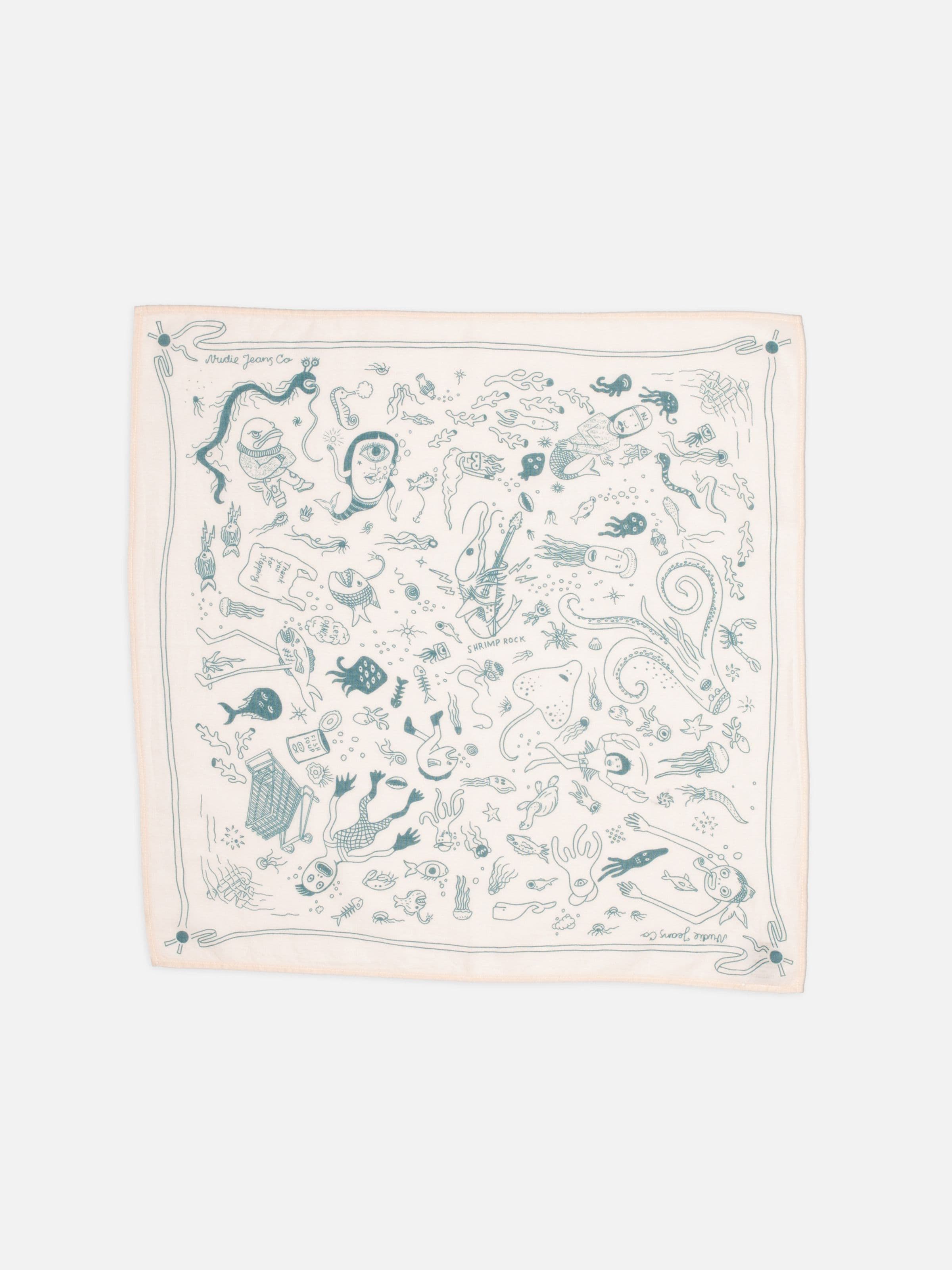 Ingrid Bandana Deep Sea Doodles - Pink
