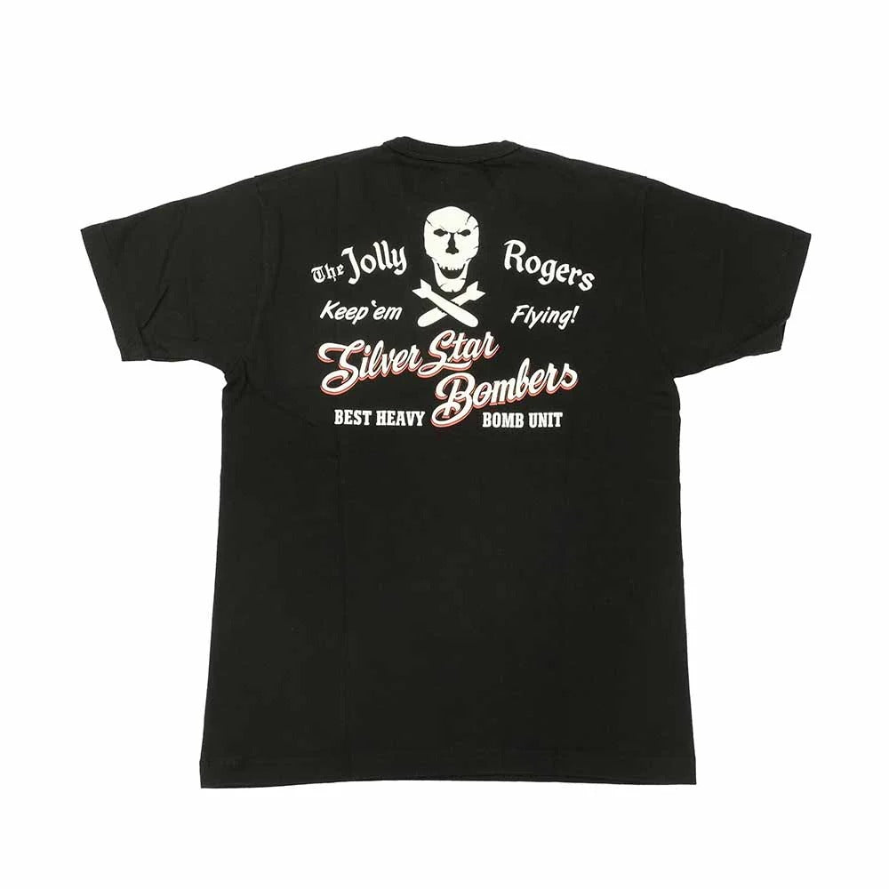 BR79577 GOVERNMENT ISSUE T-SHIRT 90th BOMB GROUP JOLLY ROGERS - BLACK