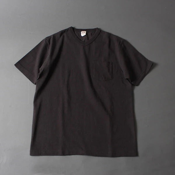 BR-11001 STANDARD TSURIAMI V-neck pocket T-shirt - BLACK