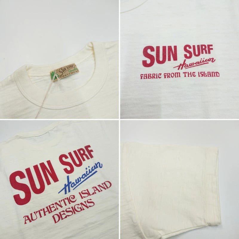 SS79378 S/S T-SHIRT "SUNSURF LOGO" - OFF WHITE