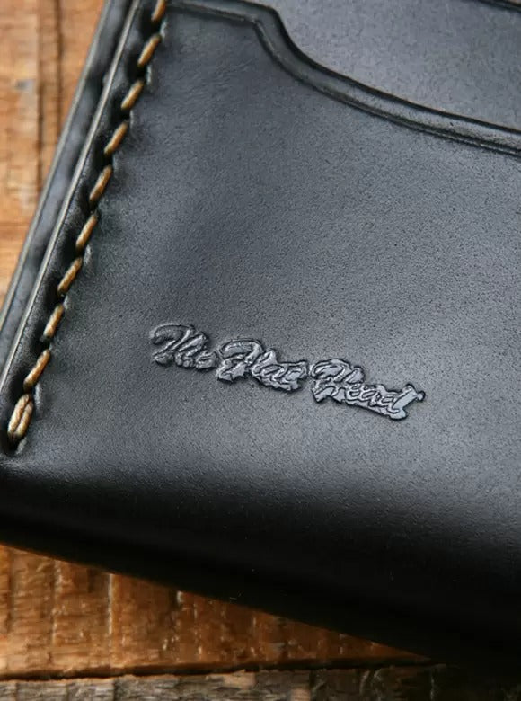 FN-C4C4-3 CORDOVAN CARD CASE - BLACK