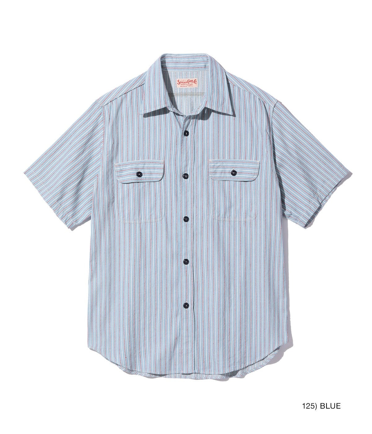 SC39306 DOBBY STRIPE WORK SHIRT (SHORT SLEEVE) - BLUE