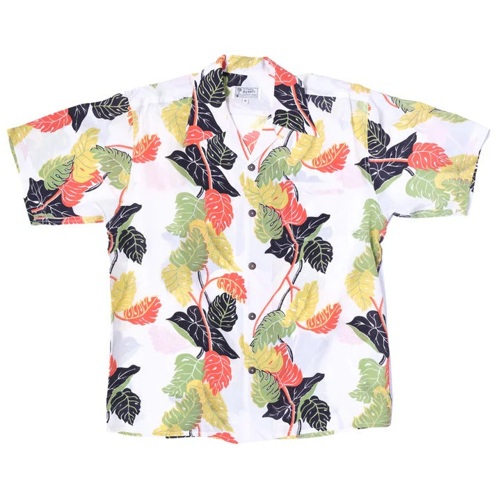 1256 Monstera Border - White