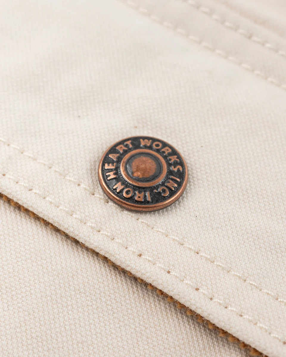 IHJ-148-IVO 10OZ KURASHIKIZOME® ORGANIC COTTON DUCK CHORE JACKET - IVORY