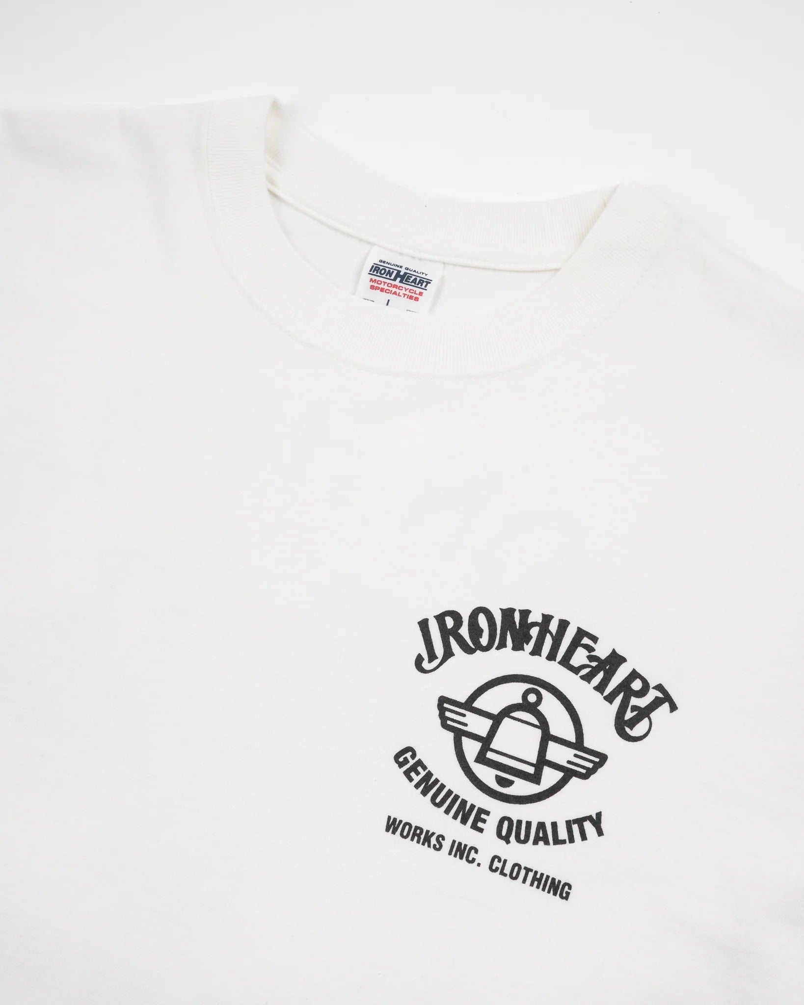 IHT-2502 7.5oz Printed Loopwheel Crew Neck T-Shirt - WHITE