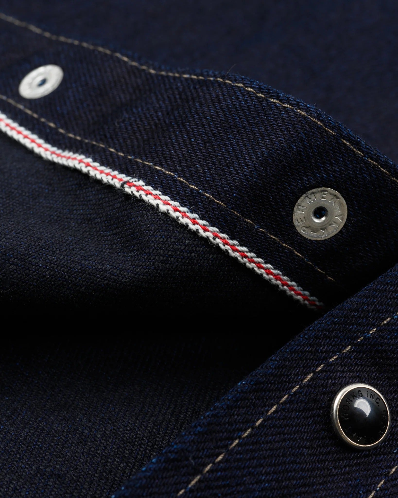 IHSH-295 14oz Selvedge Denim Western Shirt - INDIGO