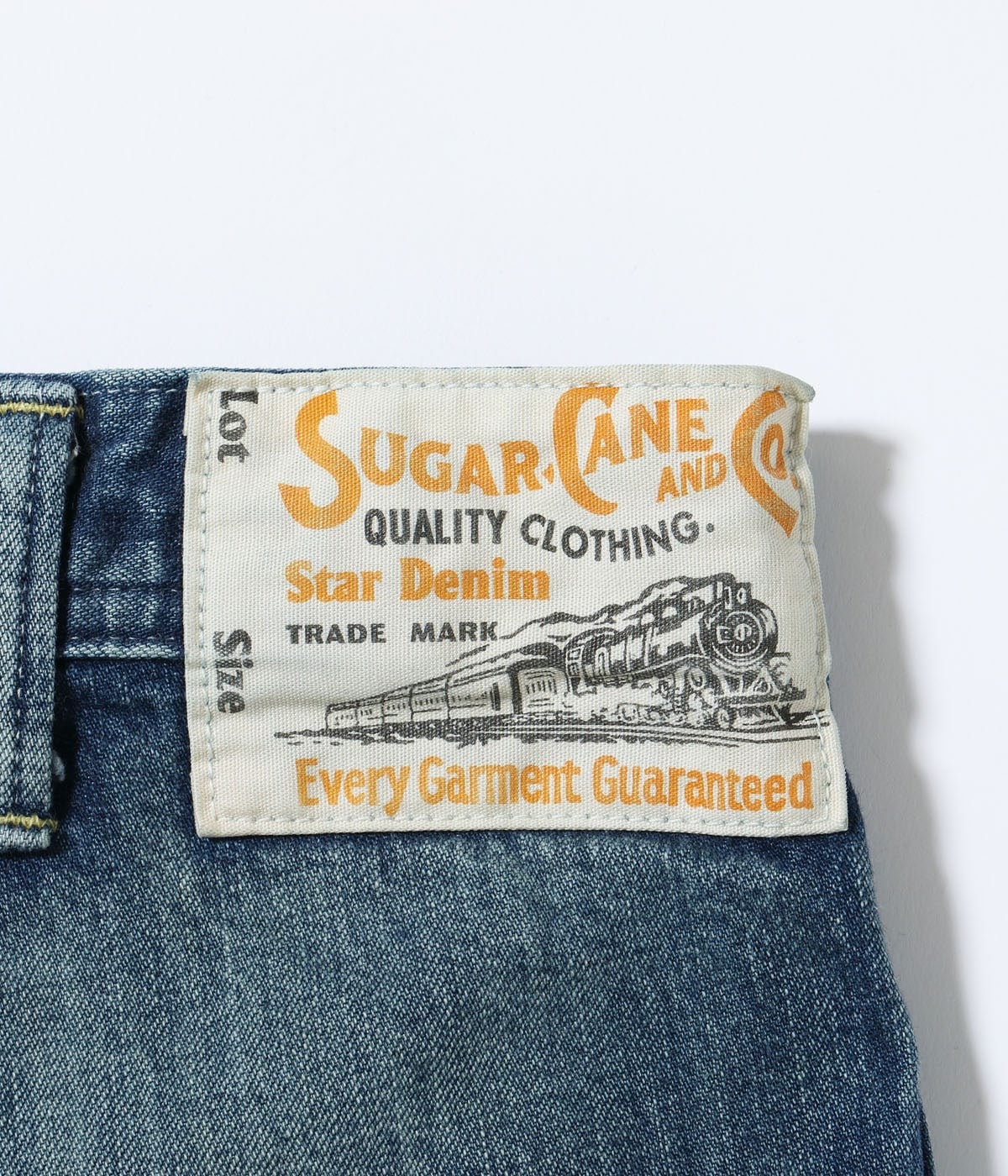 SC42549 11oz. BLUE DENIM WORK PANTS AGED MODEL - INDIGO