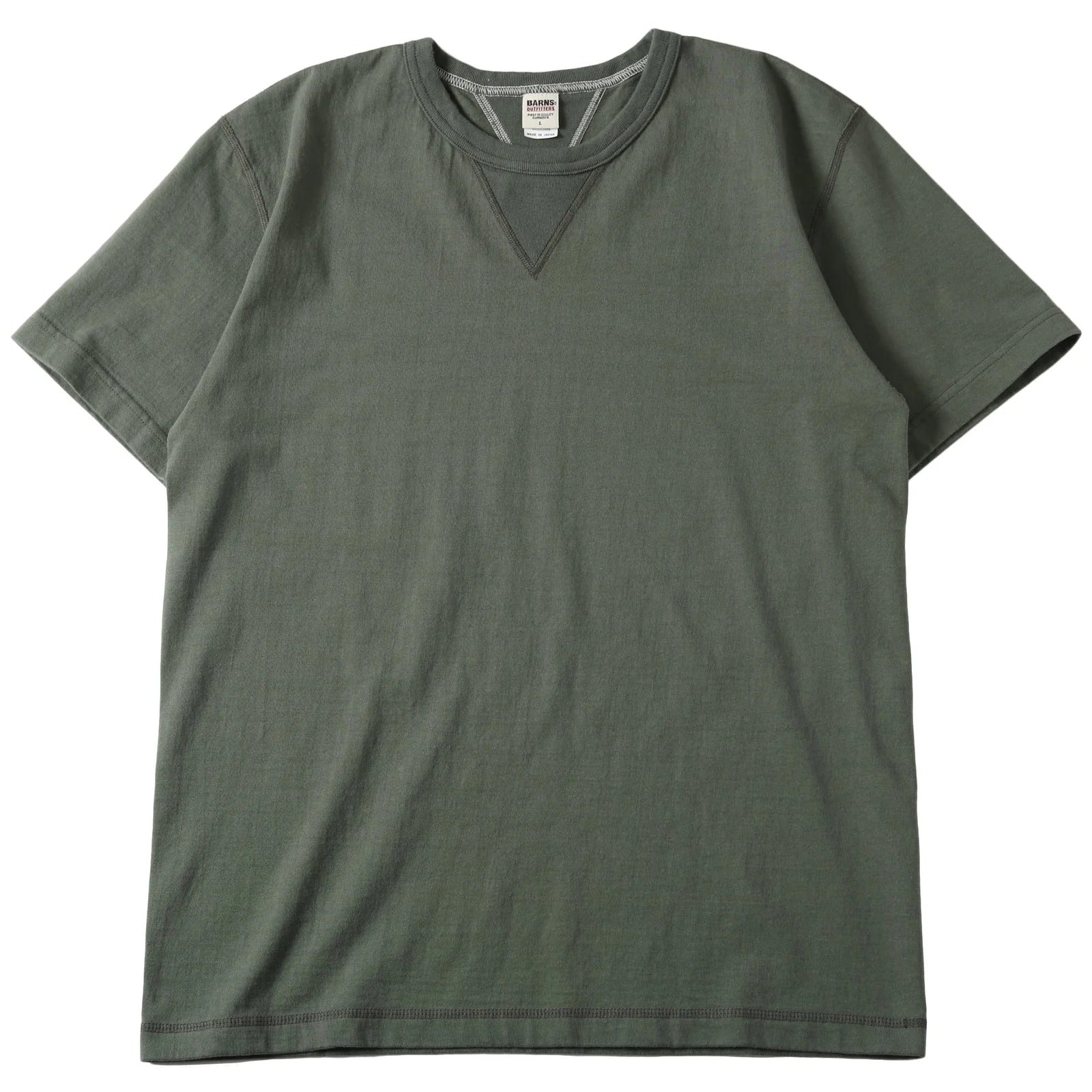 BR-8145 STANDARD COZUN Double V-gusset S/S T-shirt - MIL.GREEN