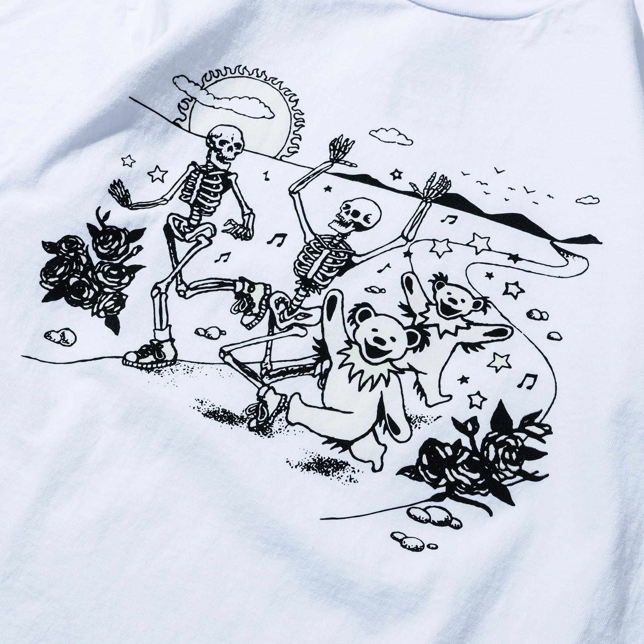 GRATEFUL DEAD GOLDEN ROAD UV T-SHIRT - WHITE