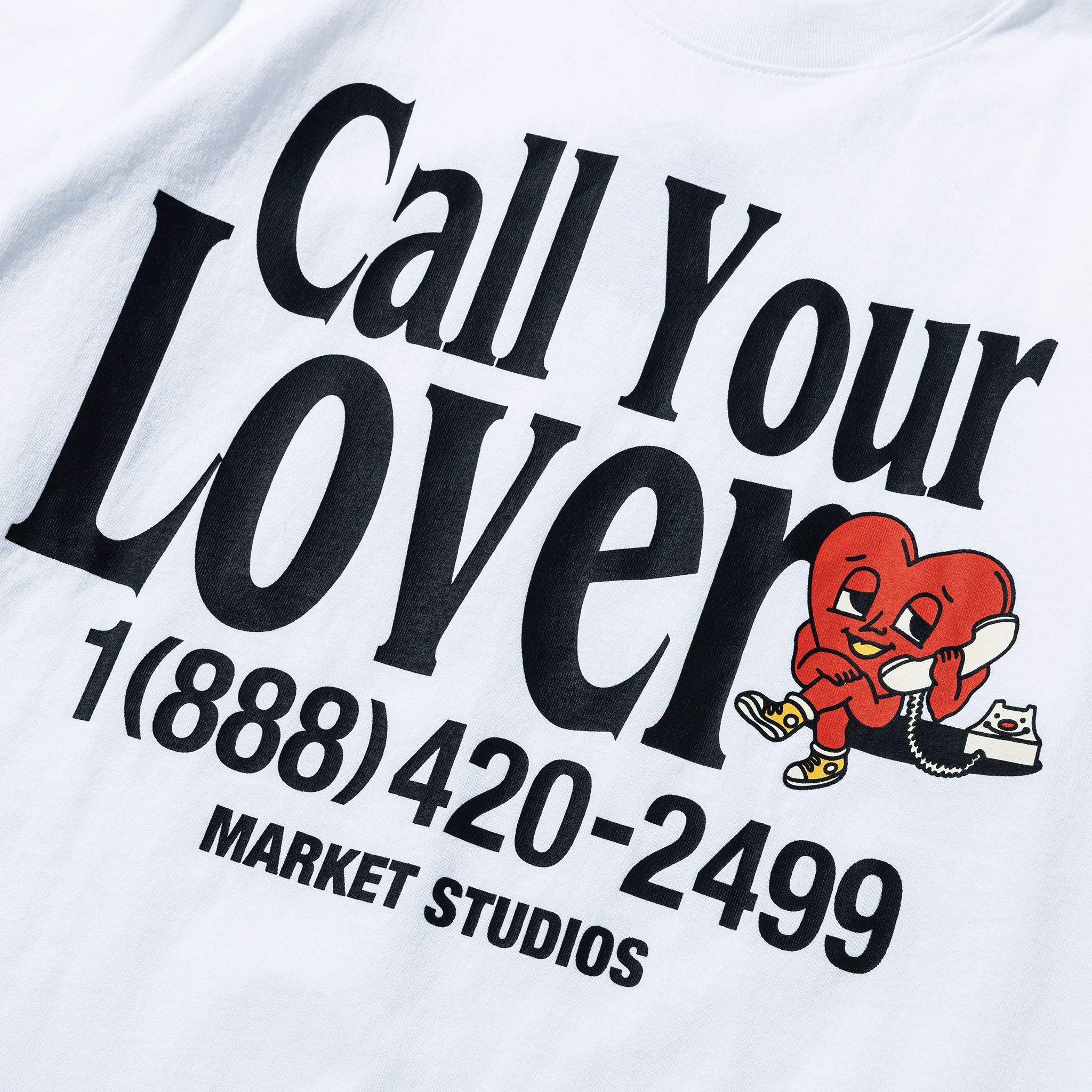 CALL YOUR LOVER T-SHIRT - WHITE