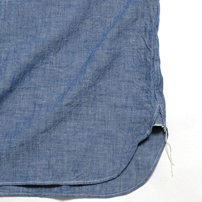 BR35856 BLUE CHAMBRAY WORK SHIRTS S/S - BLUE
