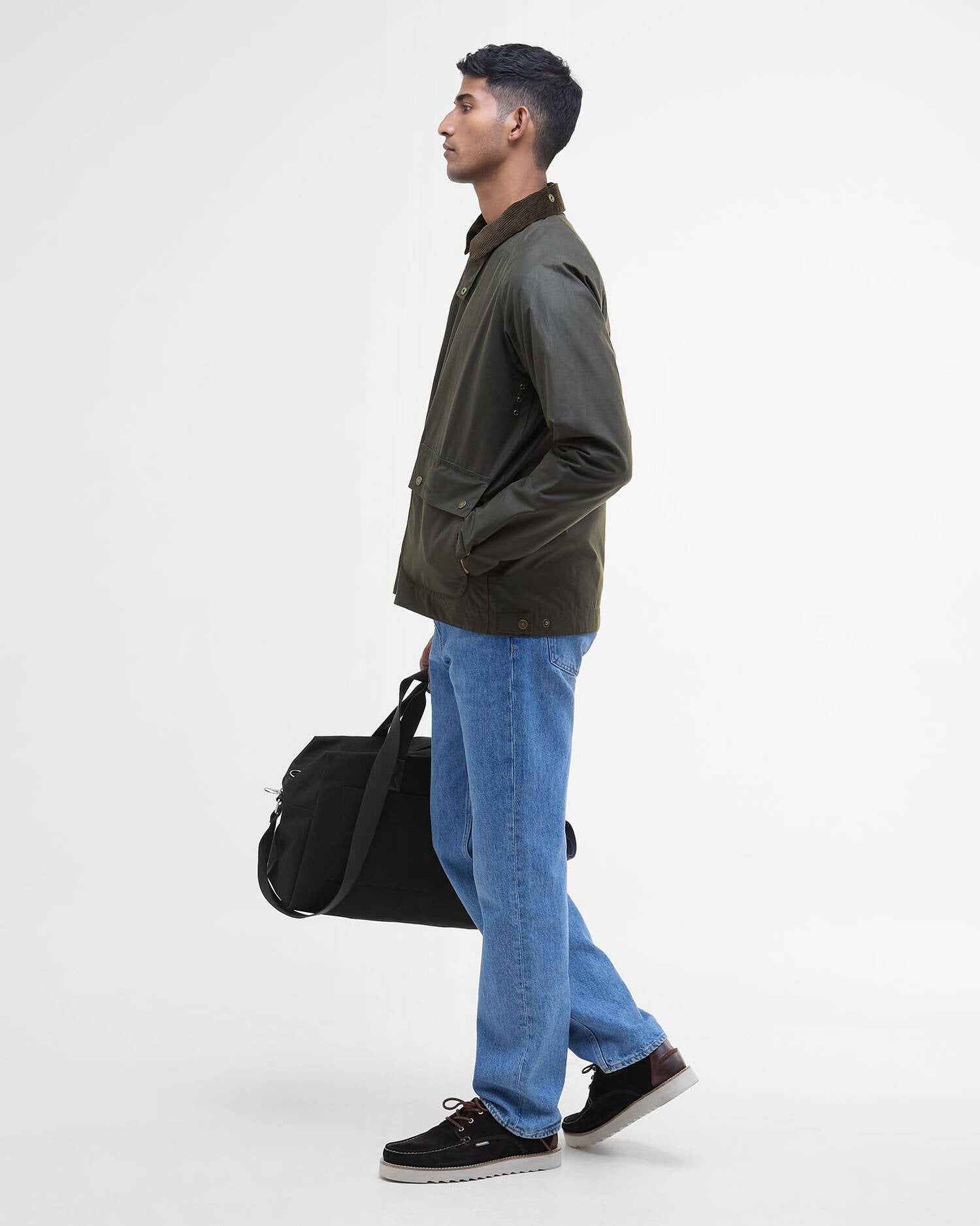 SHORT BEDALE WAX JACKET - FERN