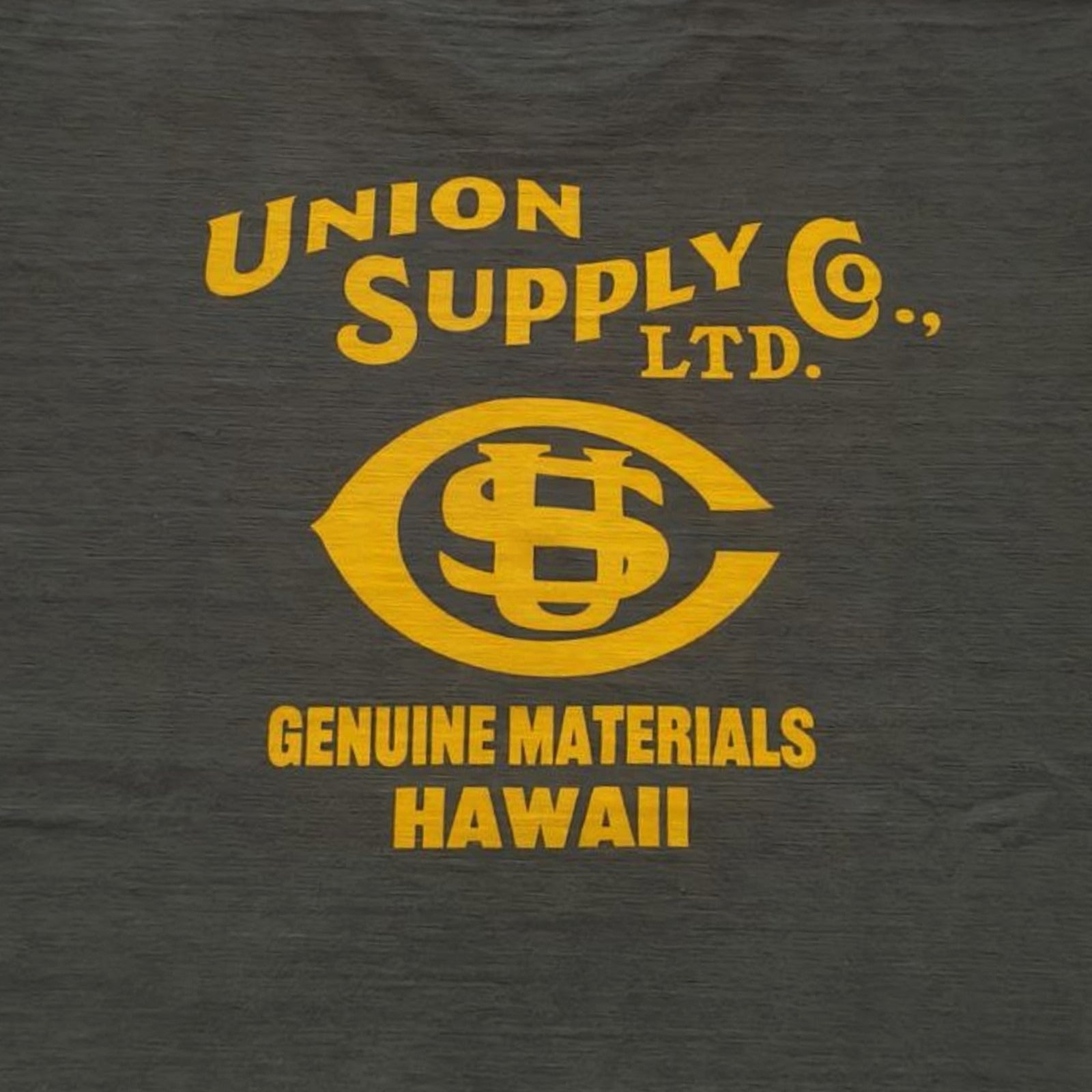 US79536 UNION SUPPLY LOGO S/S SLUB YARN T-SHIRT - BLACK