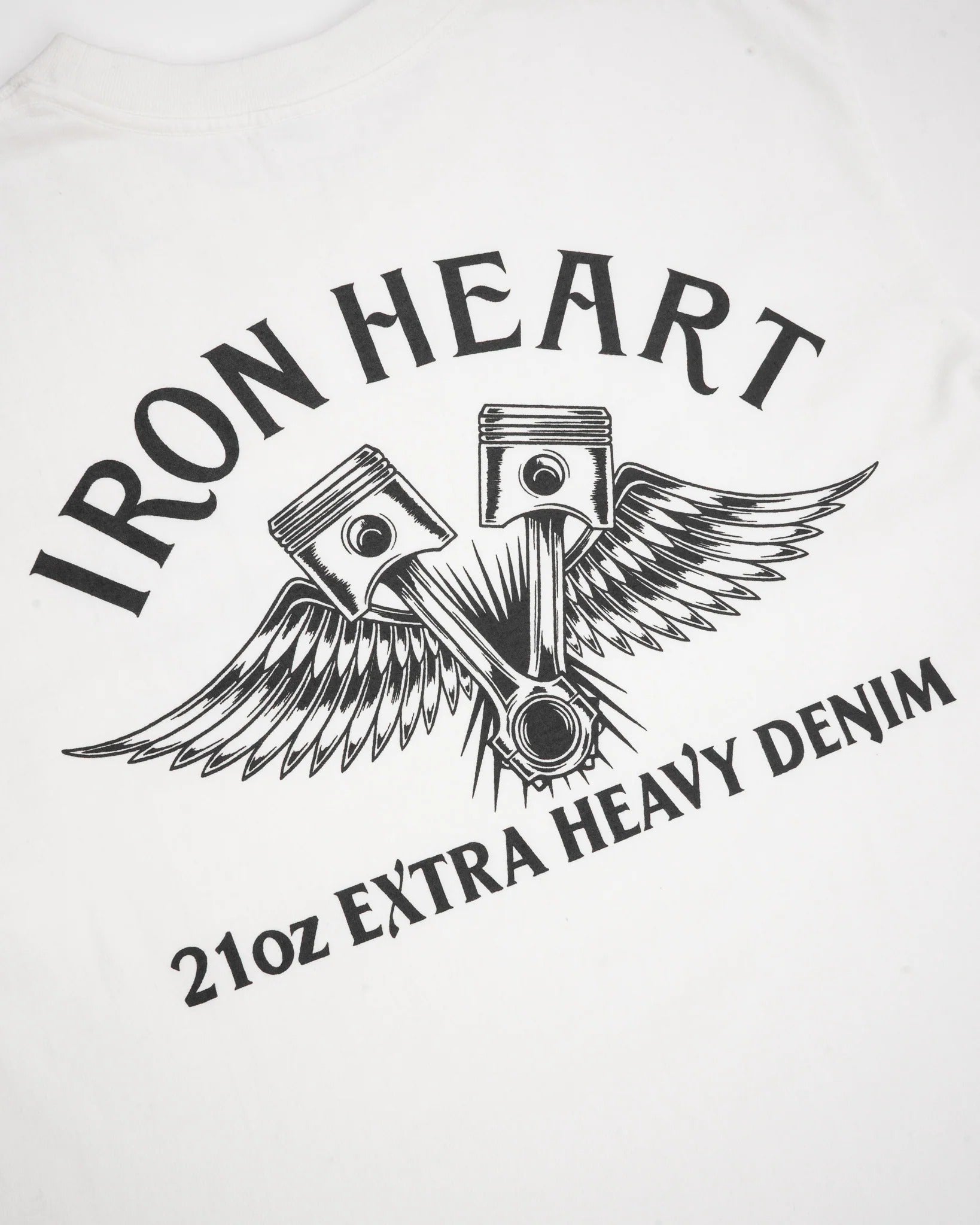 IHT-2502 7.5oz Printed Loopwheel Crew Neck T-Shirt - WHITE