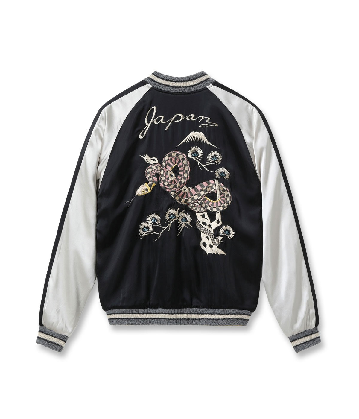 TT15808-190 Acetate Souvenir Jacket TOYO ENTERPRISE 60th Anniversary Special Edition “BLACK SNAKE” × “RED SNAKE” - BLACK/RED