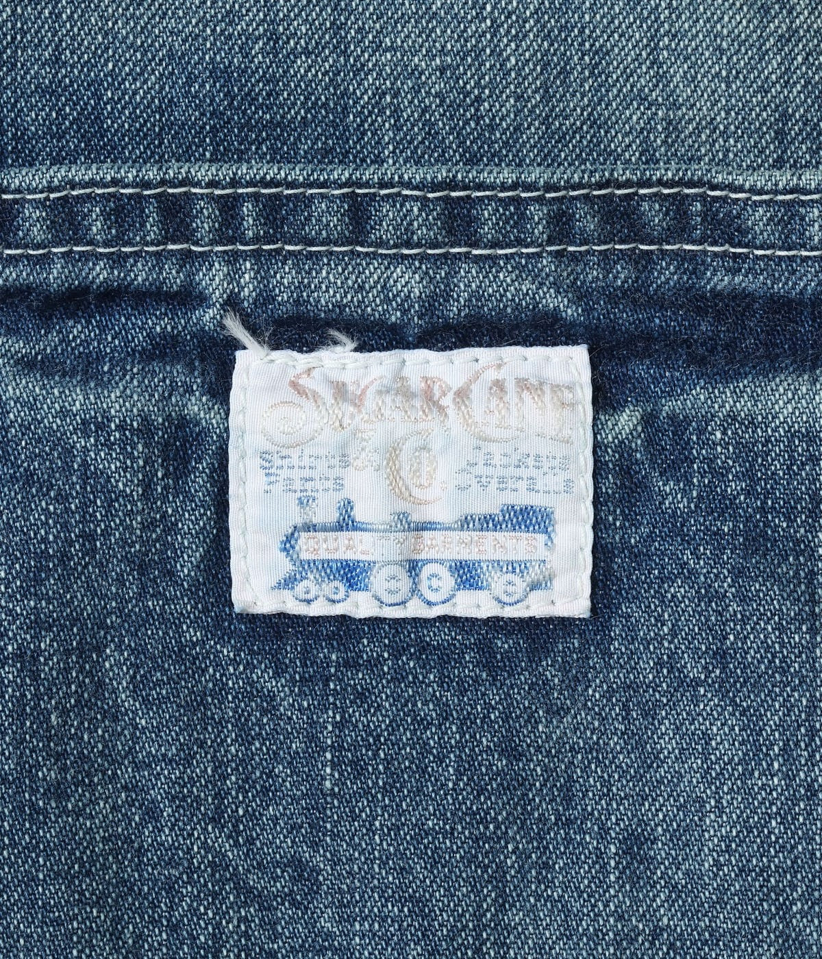 SC42549 11oz. BLUE DENIM WORK PANTS AGED MODEL - INDIGO