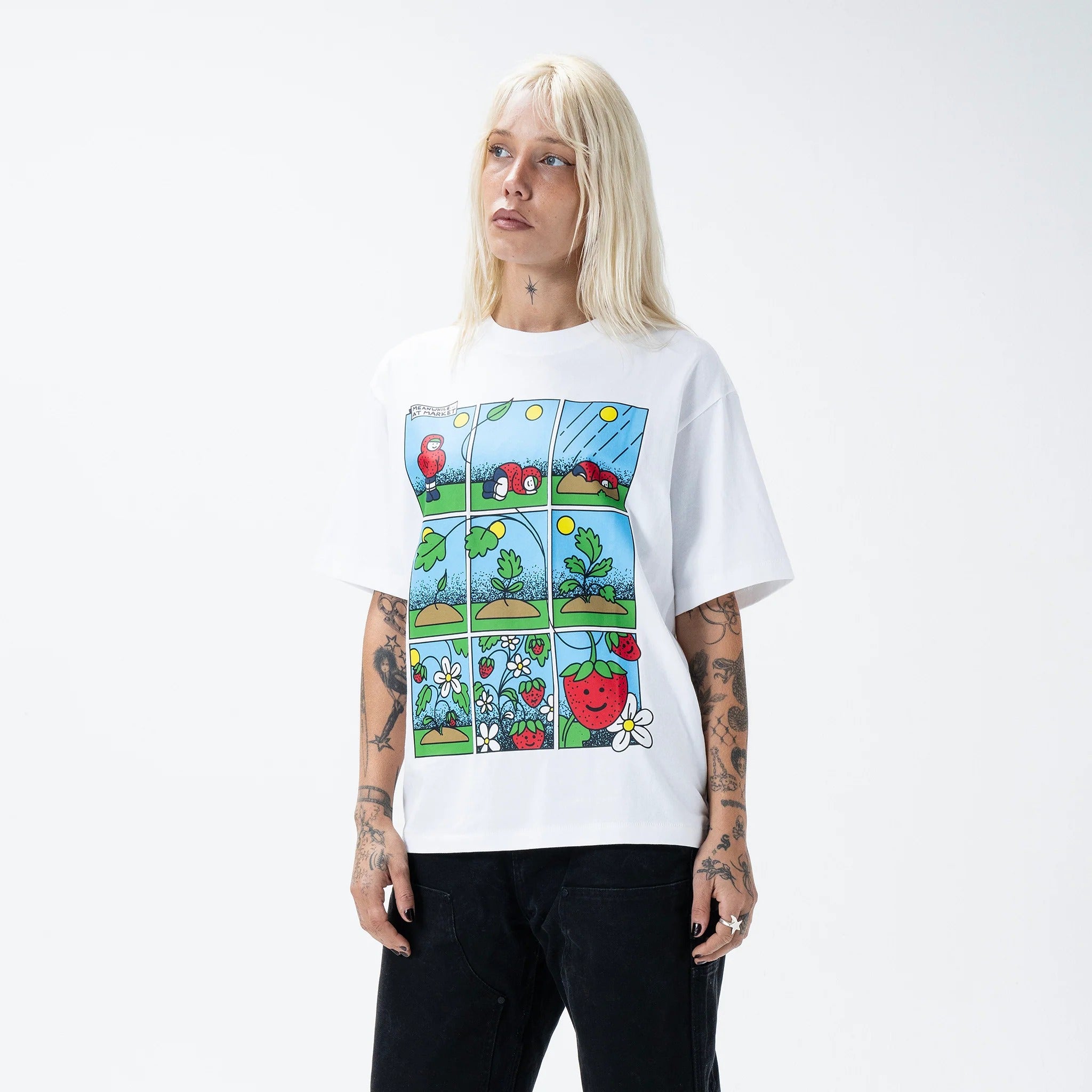 ABUNDANCE COMIC T-SHIRT - WHITE