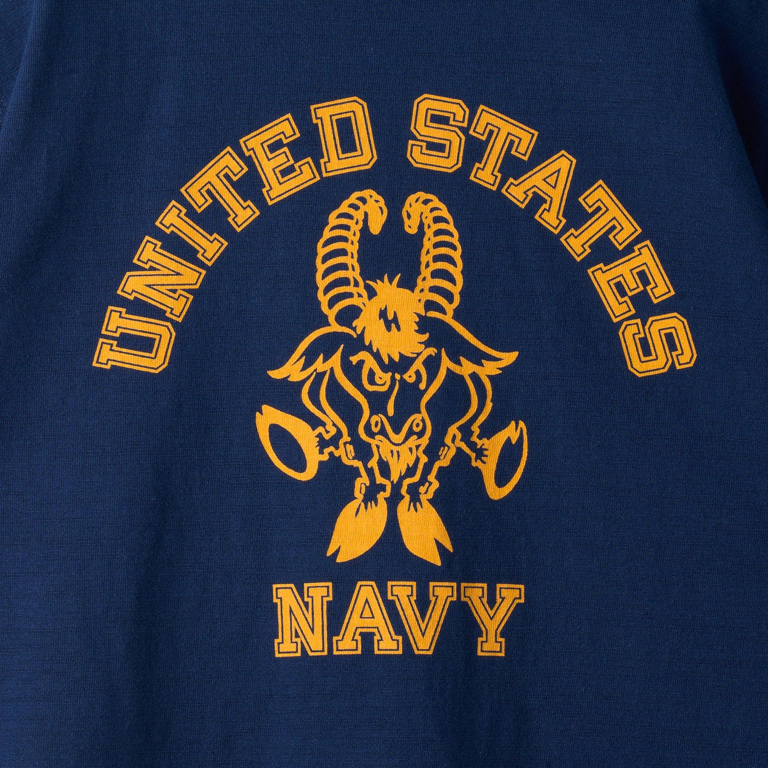 BR79566 SLUB YARN T-SHIRT "UNITED STATES NAVY" - NAVY