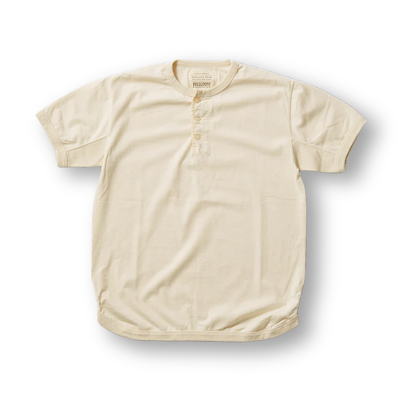 5222H-21 Flat Seam Heavyweight Henley T-Shirt - ECRU