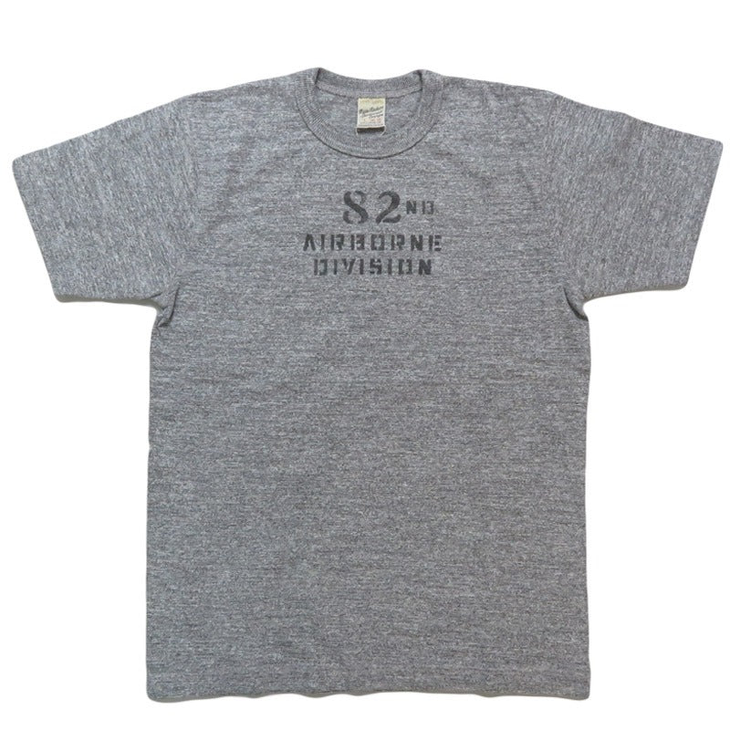 BR79564 SLUB YARN T-SHIRT "82nd AIRBORNE DIV." - H.GRAY
