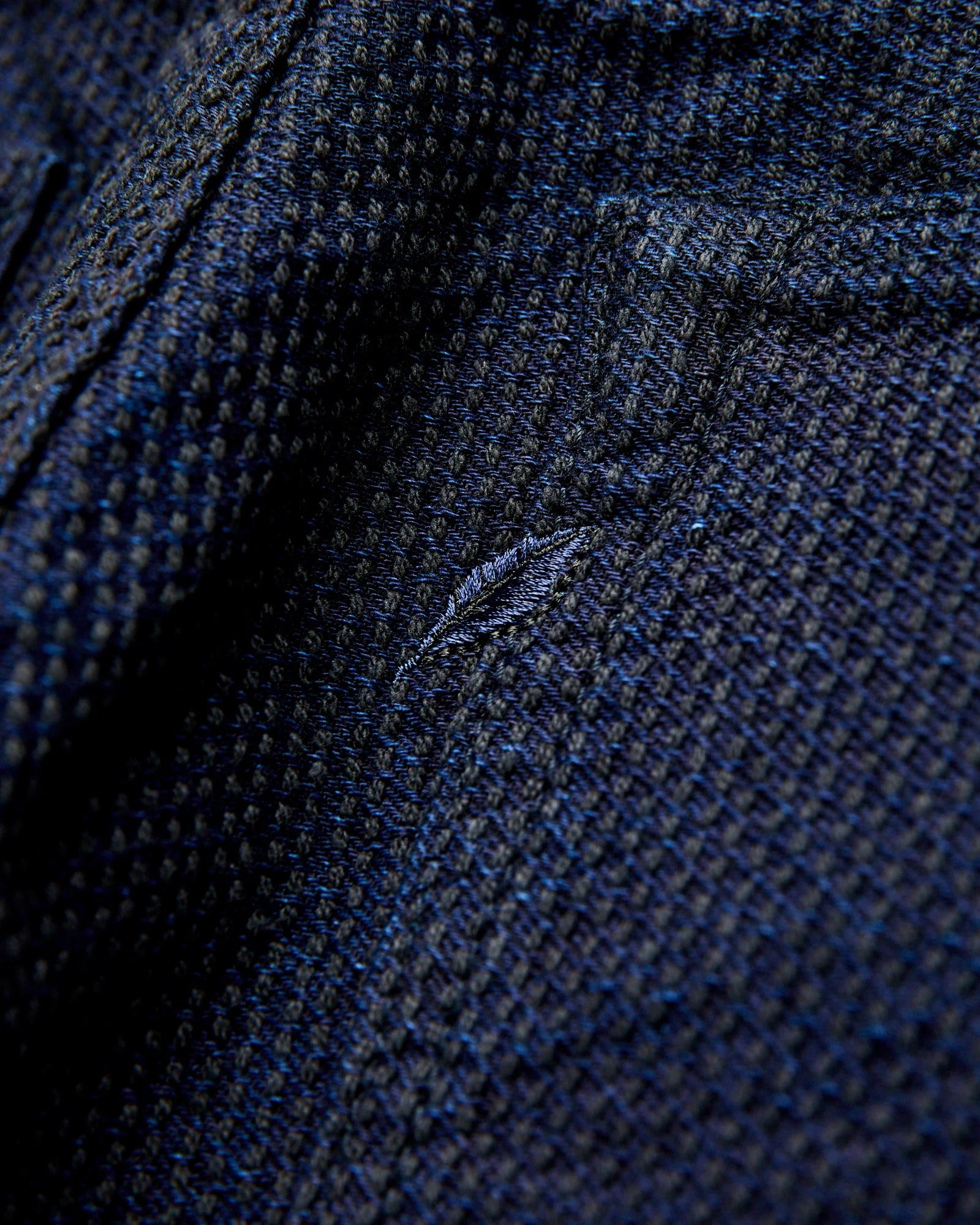 1178-ID Sashiko Regular Fit - INDIGO X BLACK