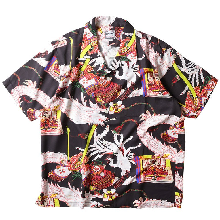 41266 ALOHA SHIRT (Dragon Helmet) - BLACK