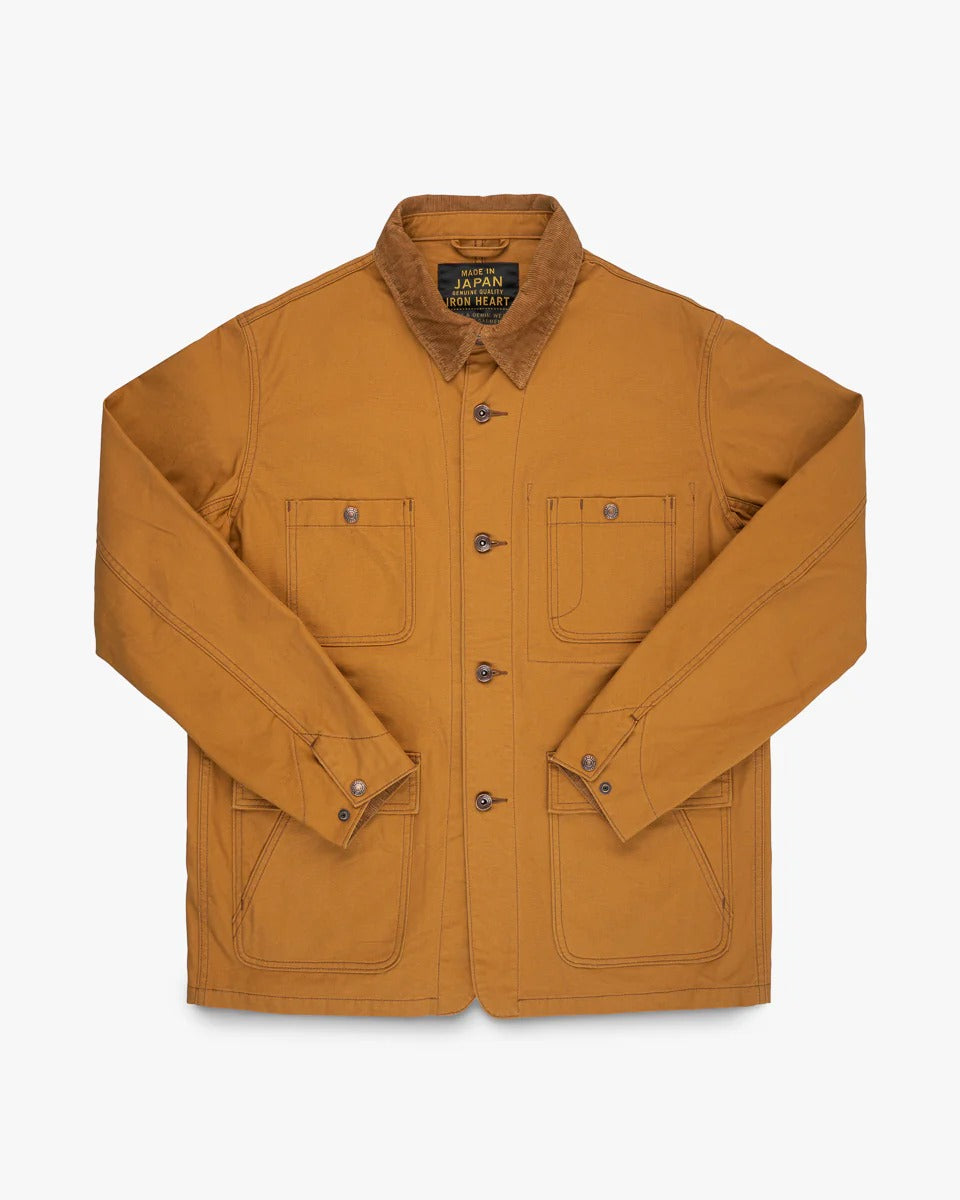 IHJ-148-BRN 10OZ KURASHIKIZOME® ORGANIC COTTON DUCK CHORE JACKET - BRO