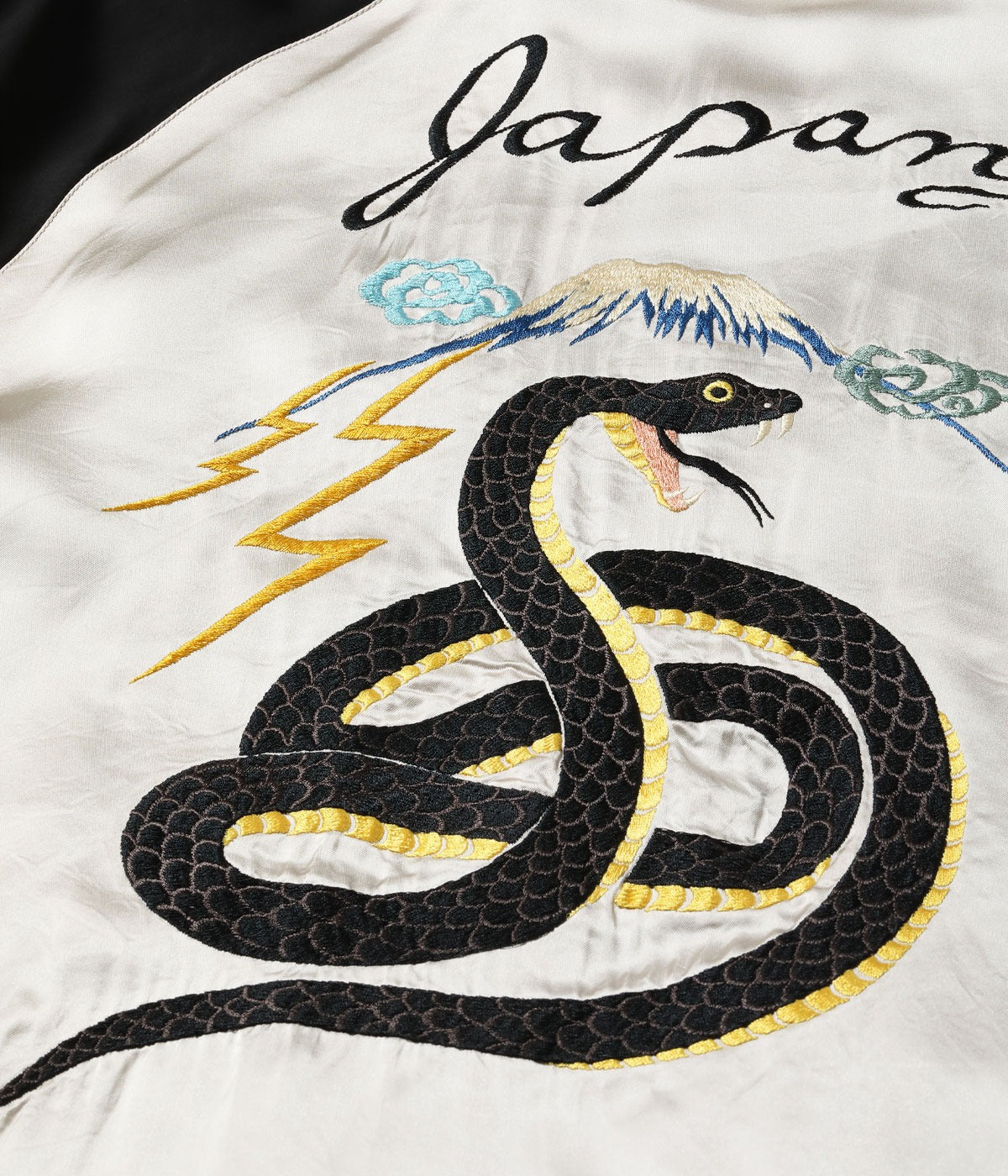 TT15808-190 Acetate Souvenir Jacket TOYO ENTERPRISE 60th Anniversary Special Edition “BLACK SNAKE” × “RED SNAKE” - BLACK/RED