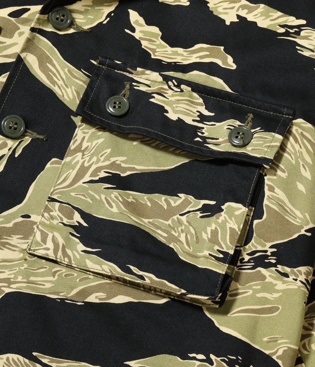 BR15587 GOLD TIGER PATTERN JACKET - BLACK