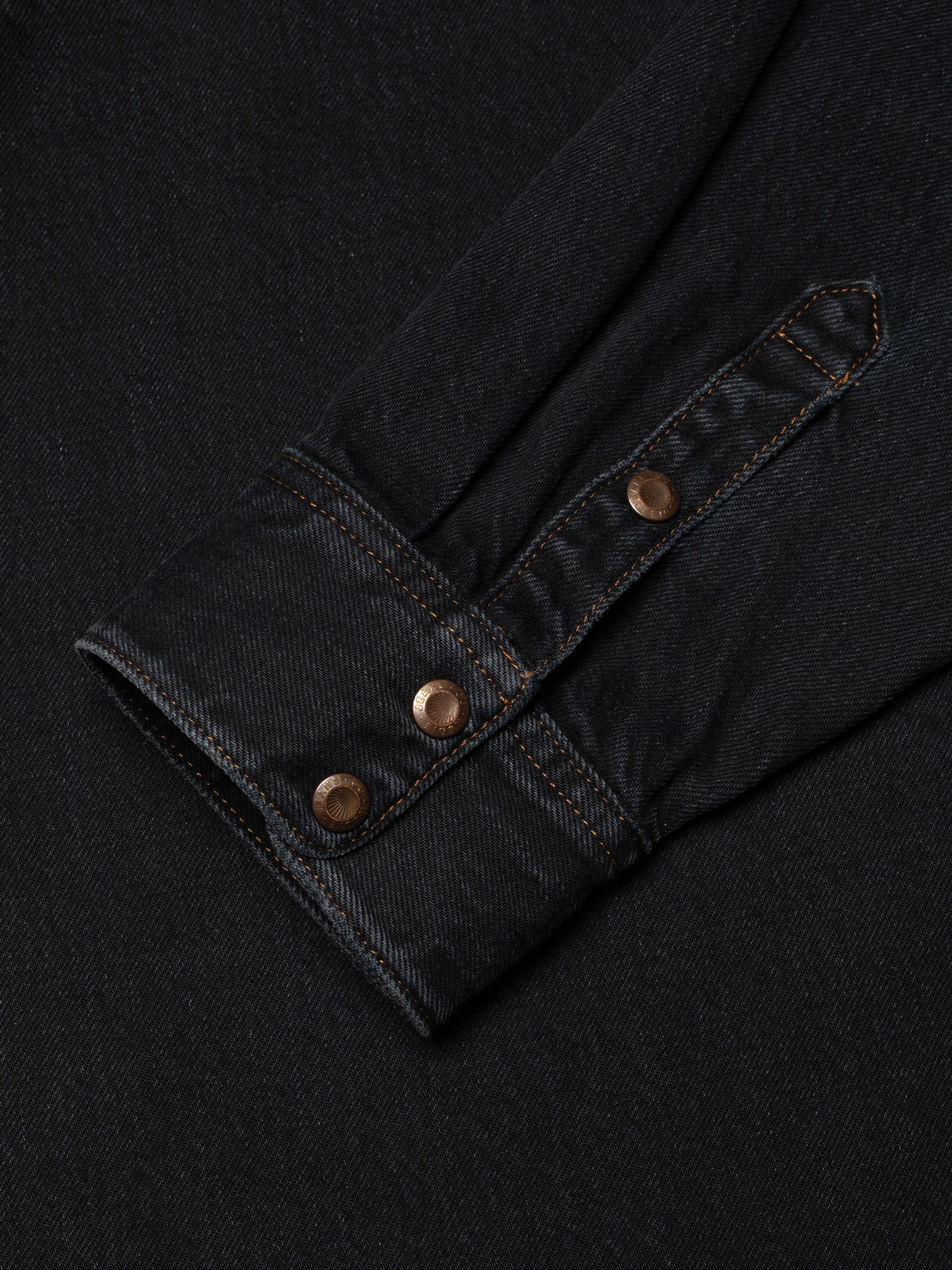 Lotta Western Cut Denim Shirt - Black