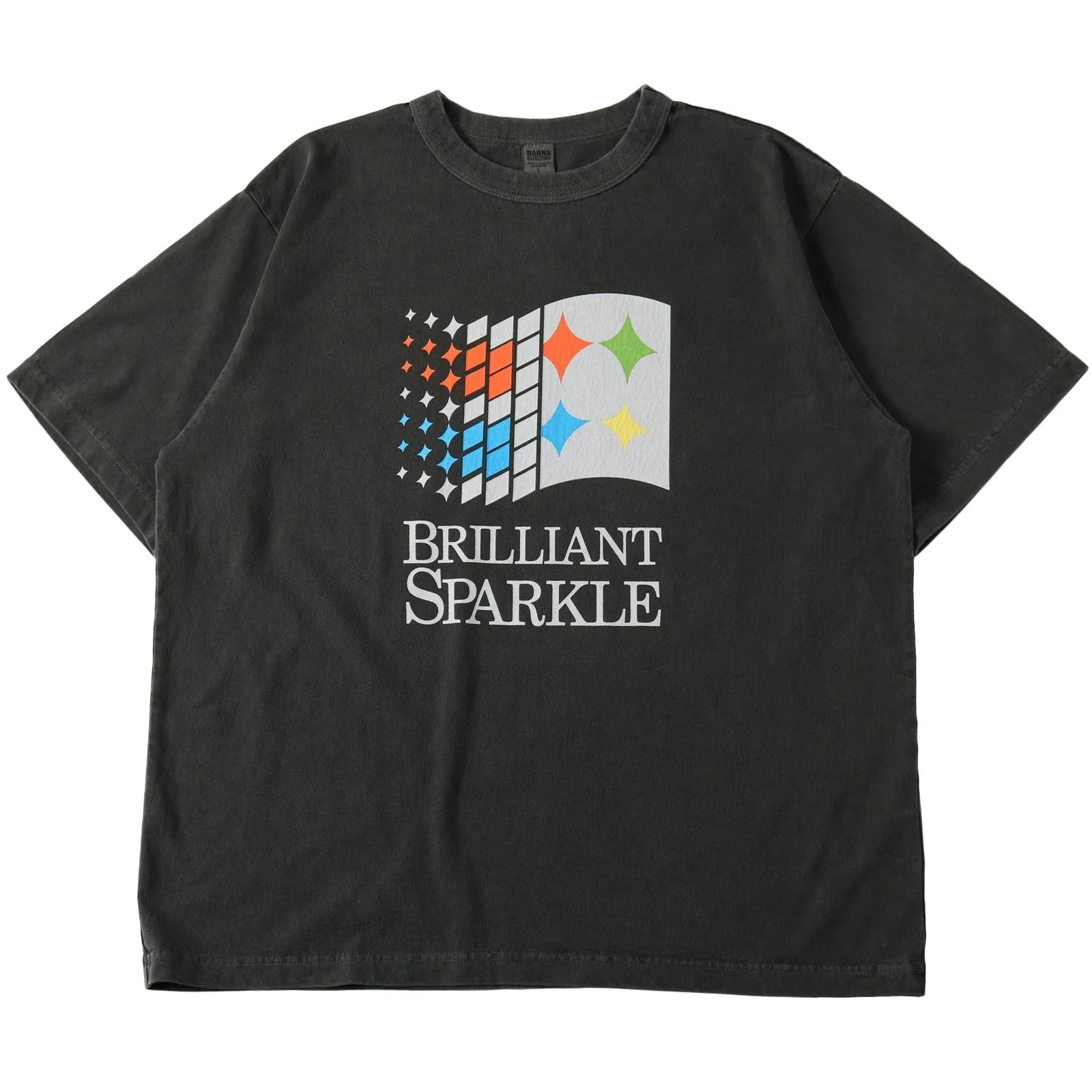 BR-25287 Pigment Dye 20/- Sunbreeze S/S Print T-shirt (Limited Item) - BLACK