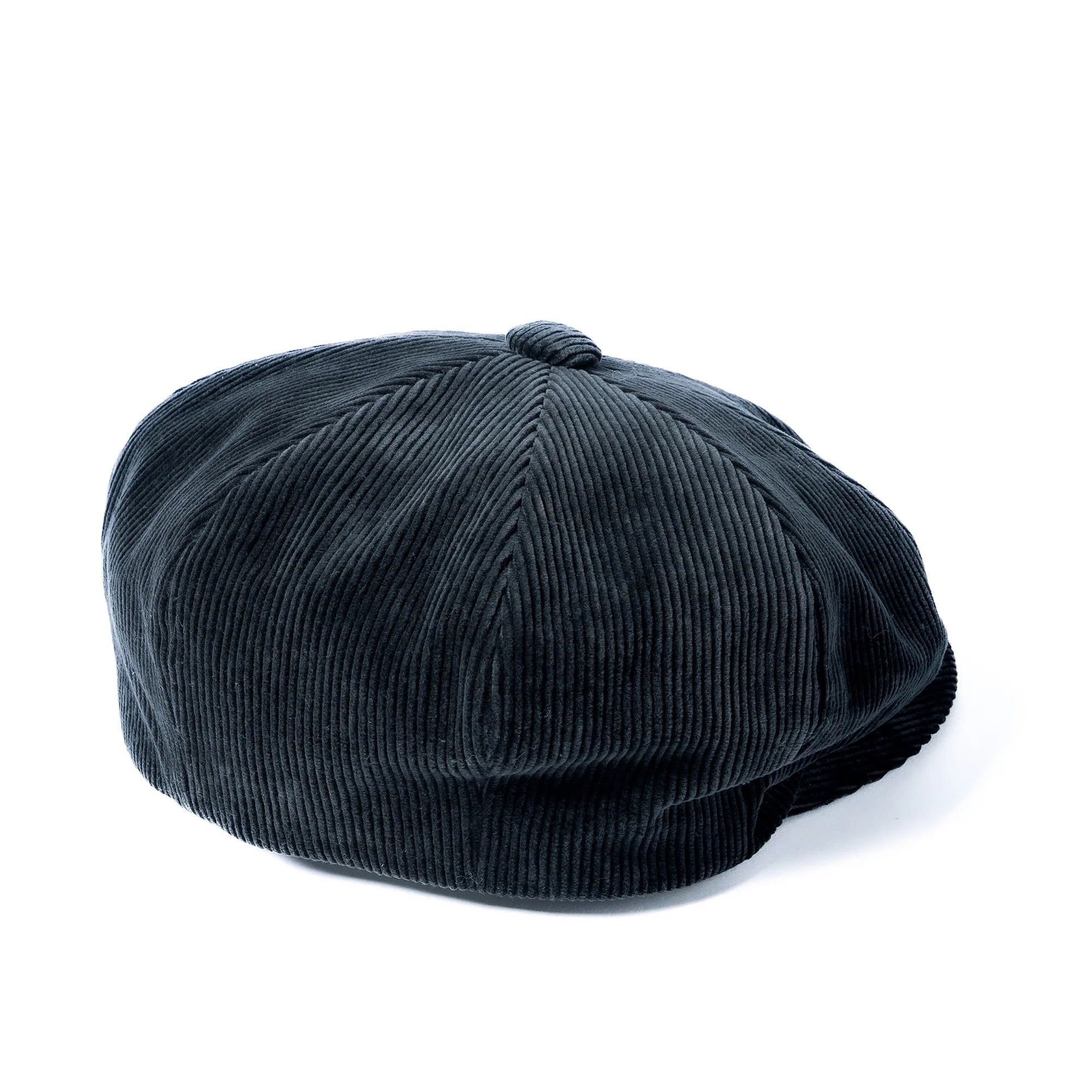 MA25106 DOUBLE DIAMOND CORDUROY NEWSBOY CAP - CHARCOAL