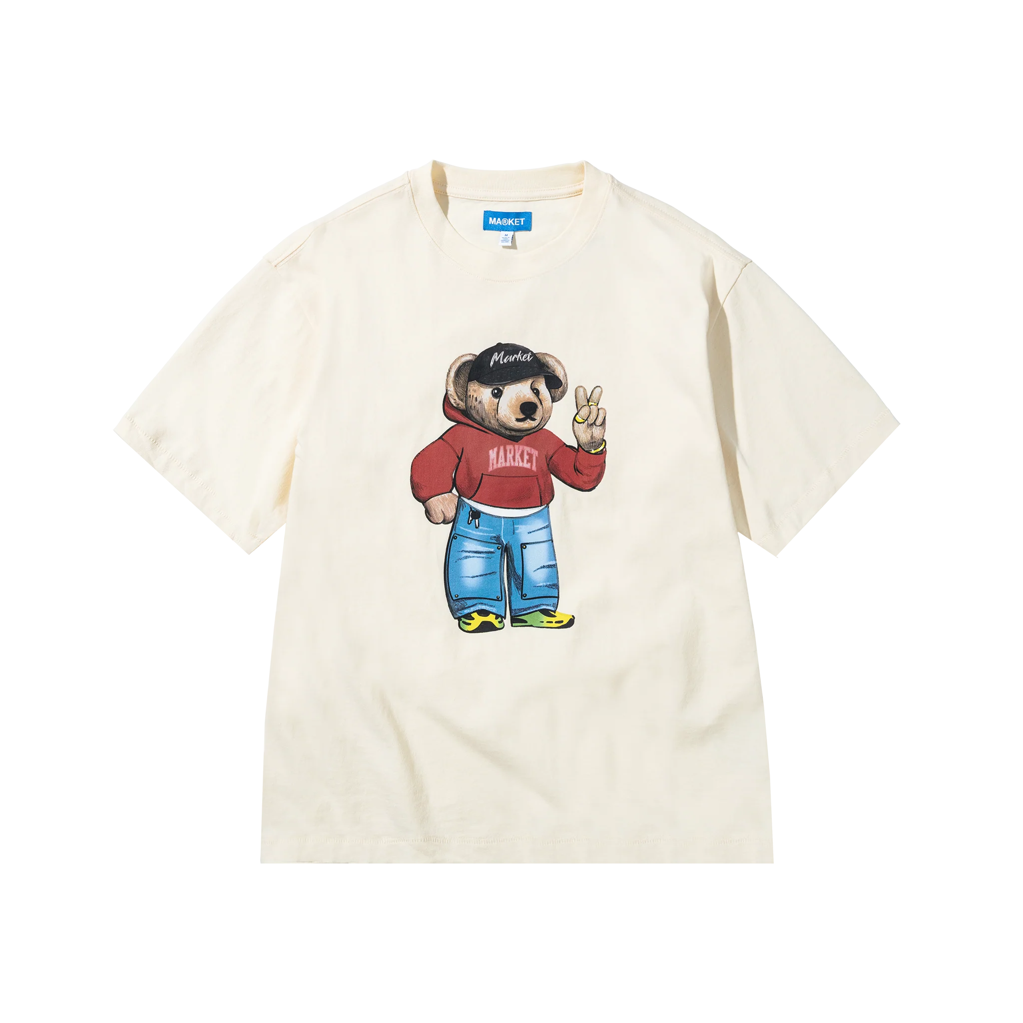 FIT CHECK BEAR T-SHIRT - BUTTER CREAM