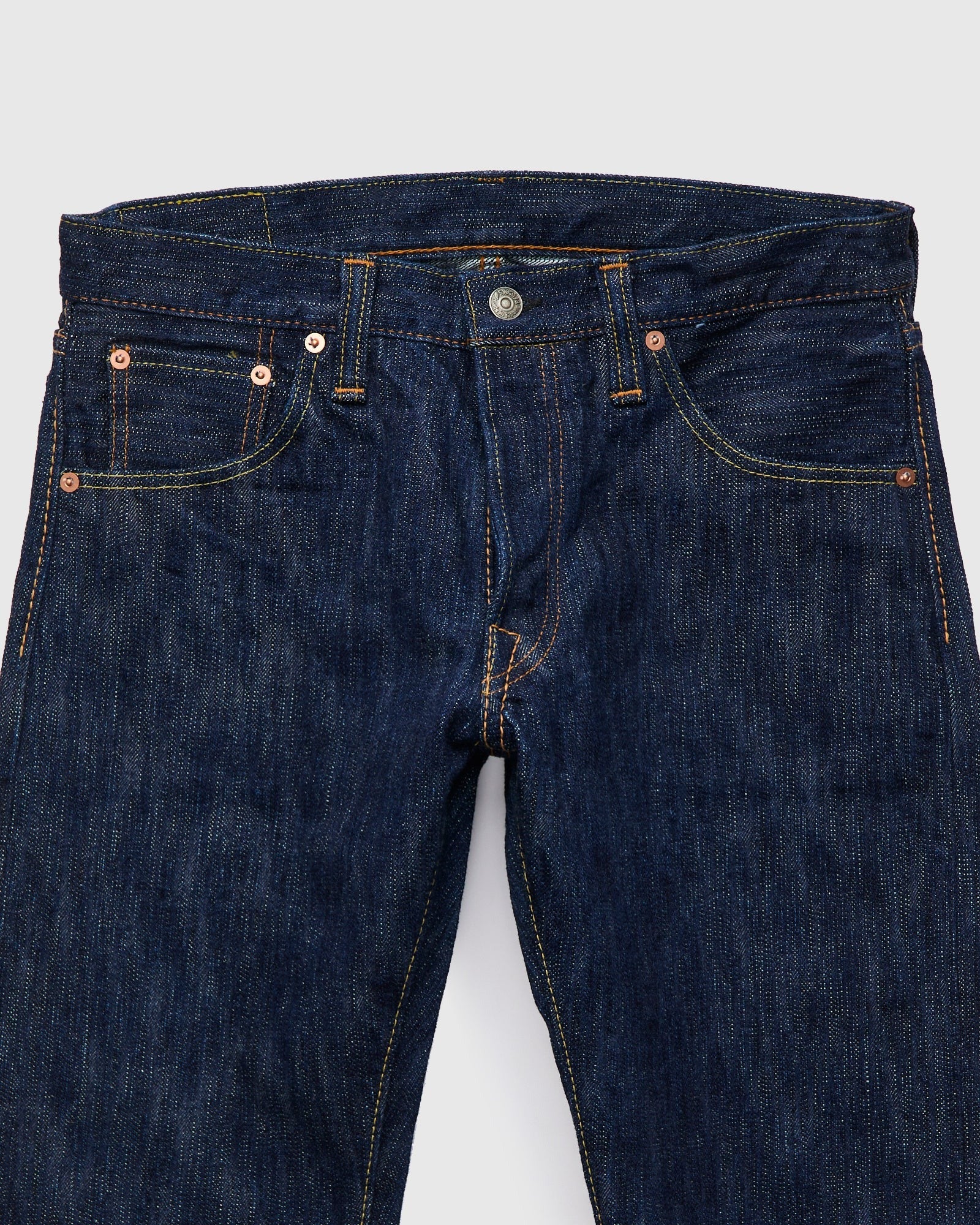 KS-15oz-005 "Kasuri" 15oz Slim Straight - Kasuri Indigo