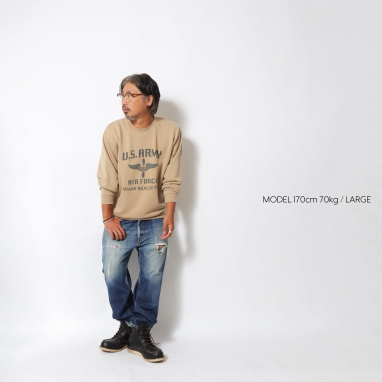 22356 POWDER FROST MILITARY SWEAT (WING) - SAND