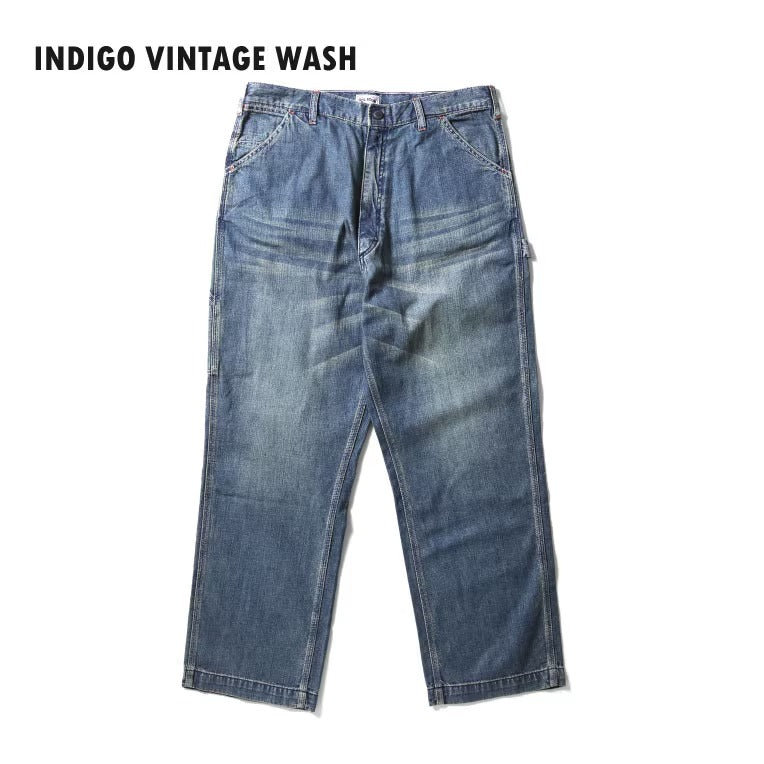 10175 US COTTON DENIM PAINTER PANTS - INDIGO VINTAGE WASH